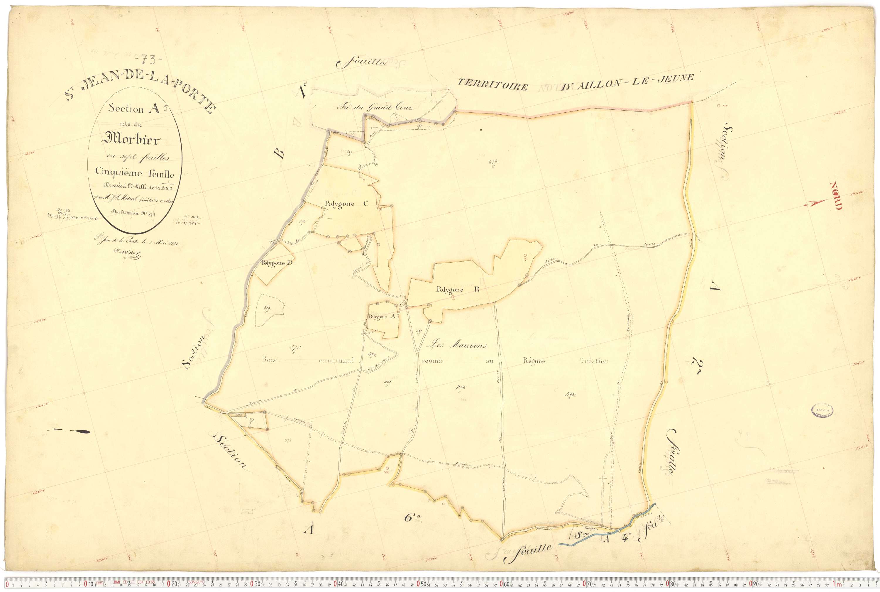 Saint-Jean-de-la-Porte - Cadastre français (1892).