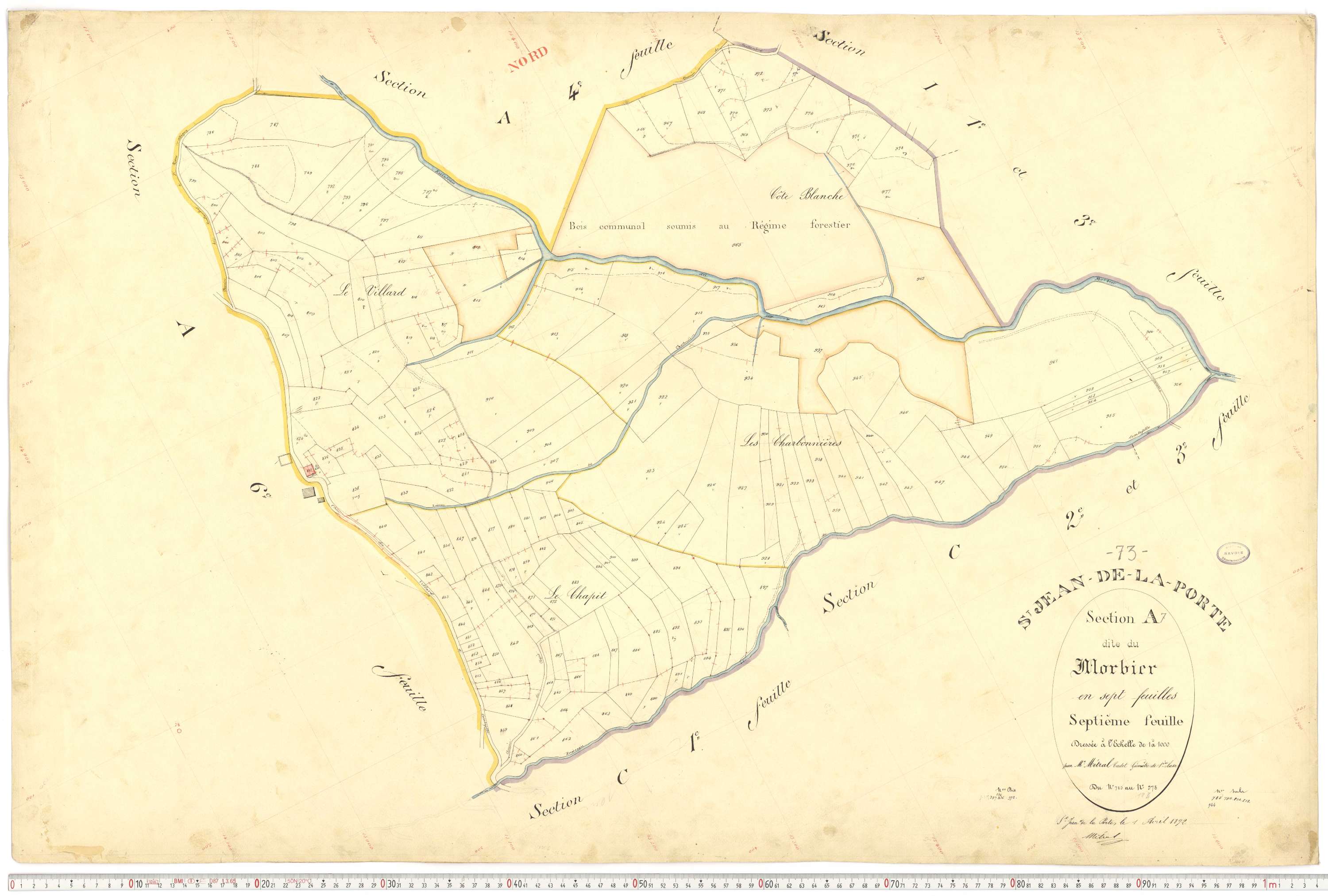 Saint-Jean-de-la-Porte - Cadastre français (1892).