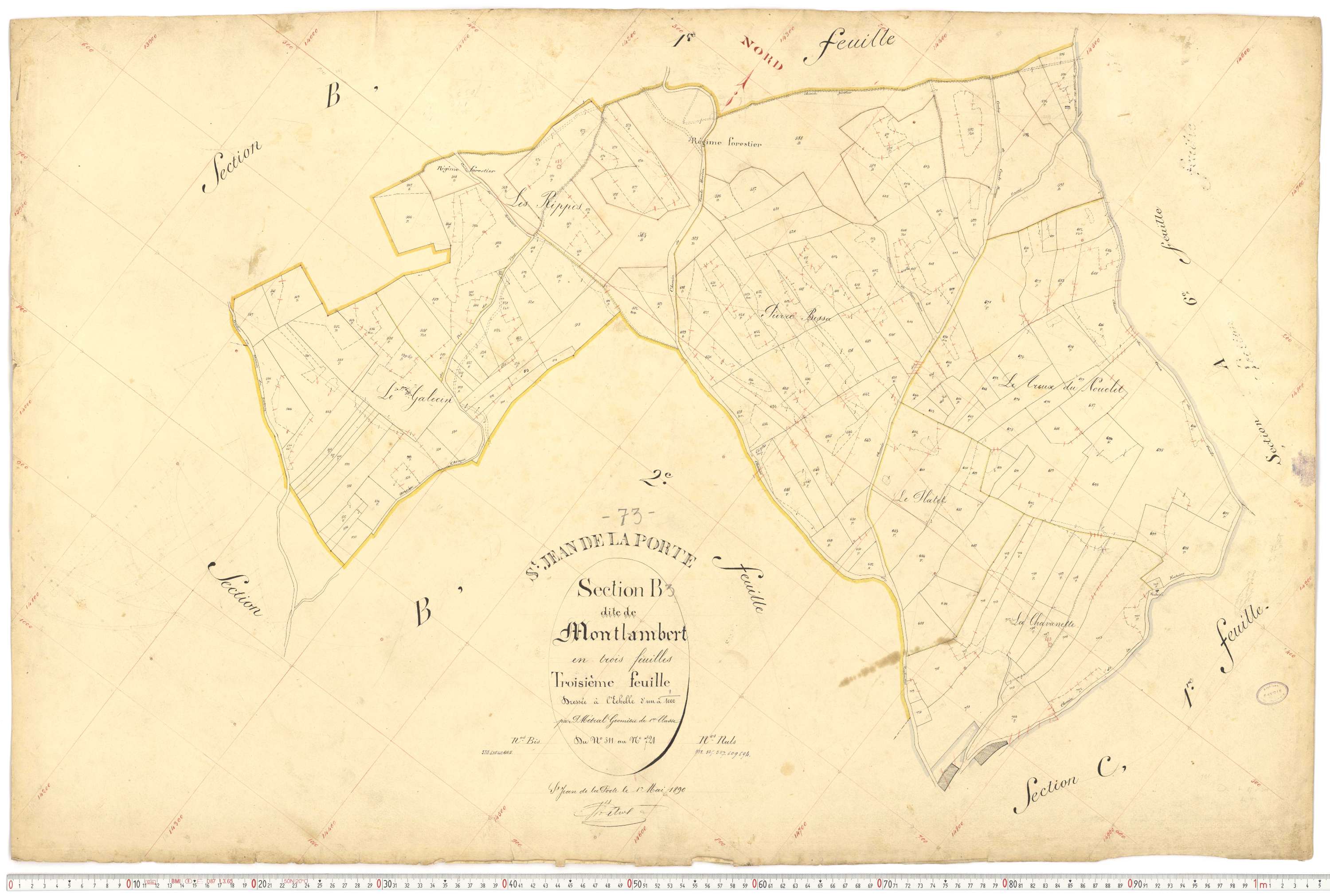 Saint-Jean-de-la-Porte - Cadastre français (1892).
