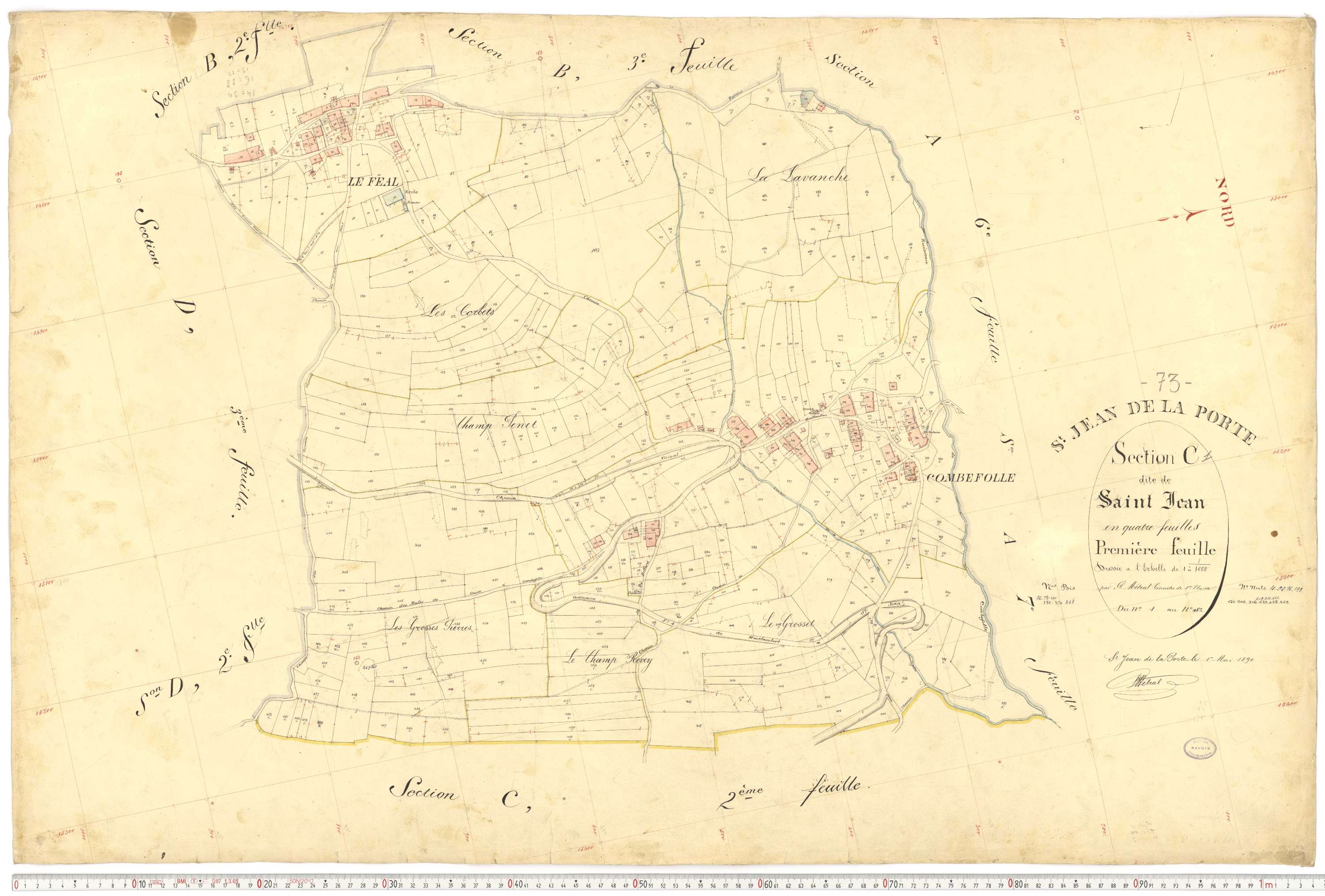 Saint-Jean-de-la-Porte - Cadastre français (1892).
