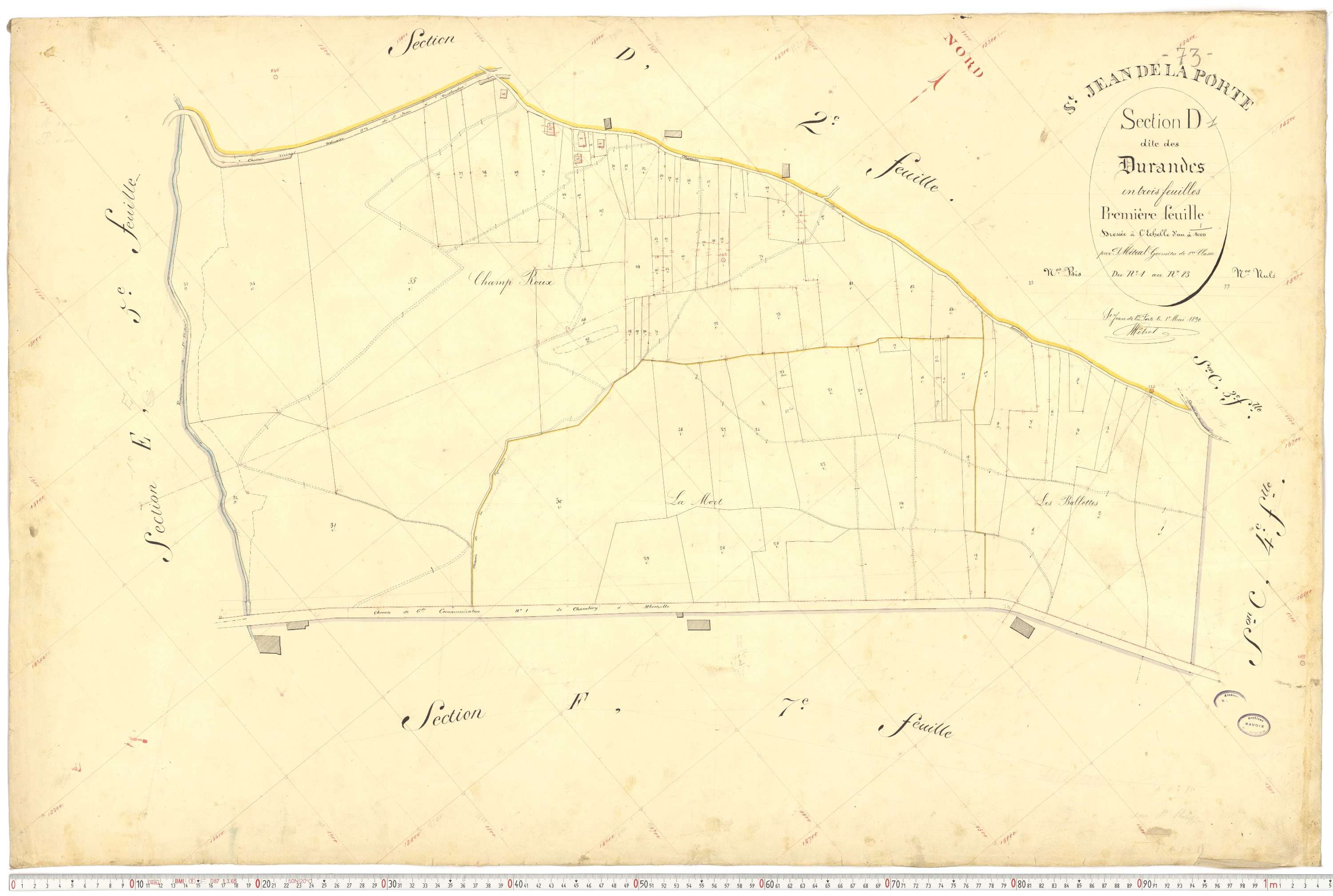 Saint-Jean-de-la-Porte - Cadastre français (1892).