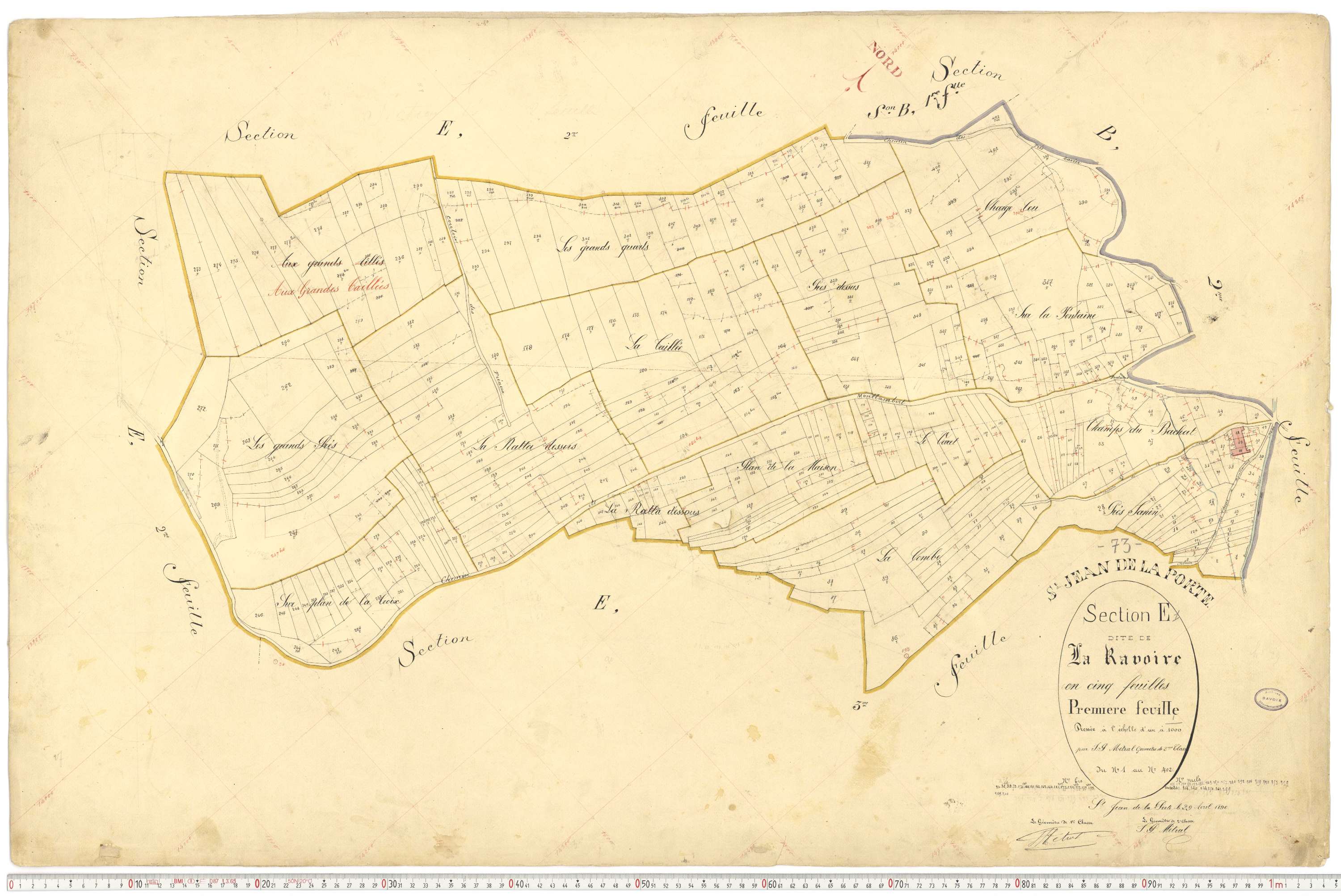 Saint-Jean-de-la-Porte - Cadastre français (1892).