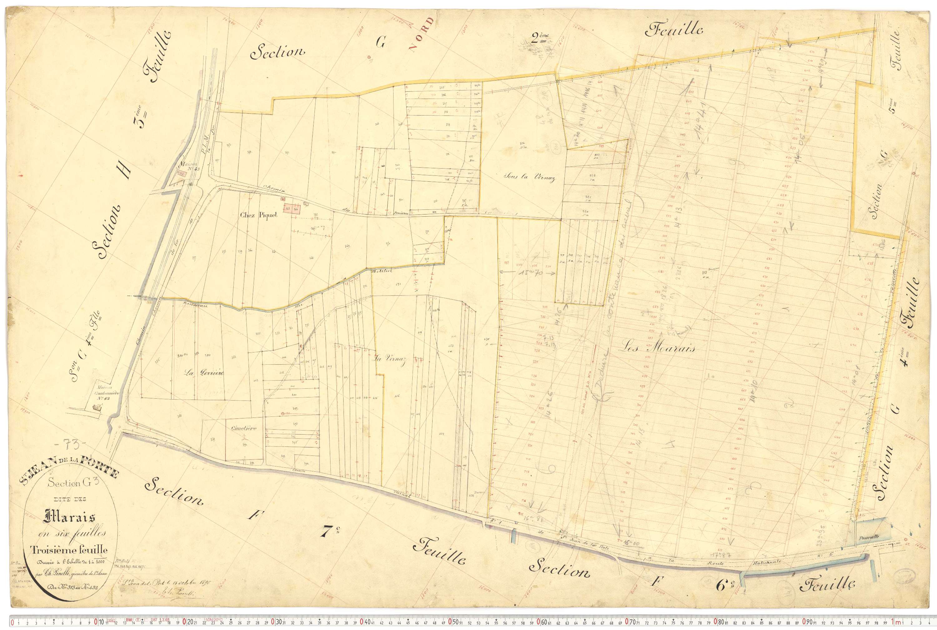 Saint-Jean-de-la-Porte - Cadastre français (1892).