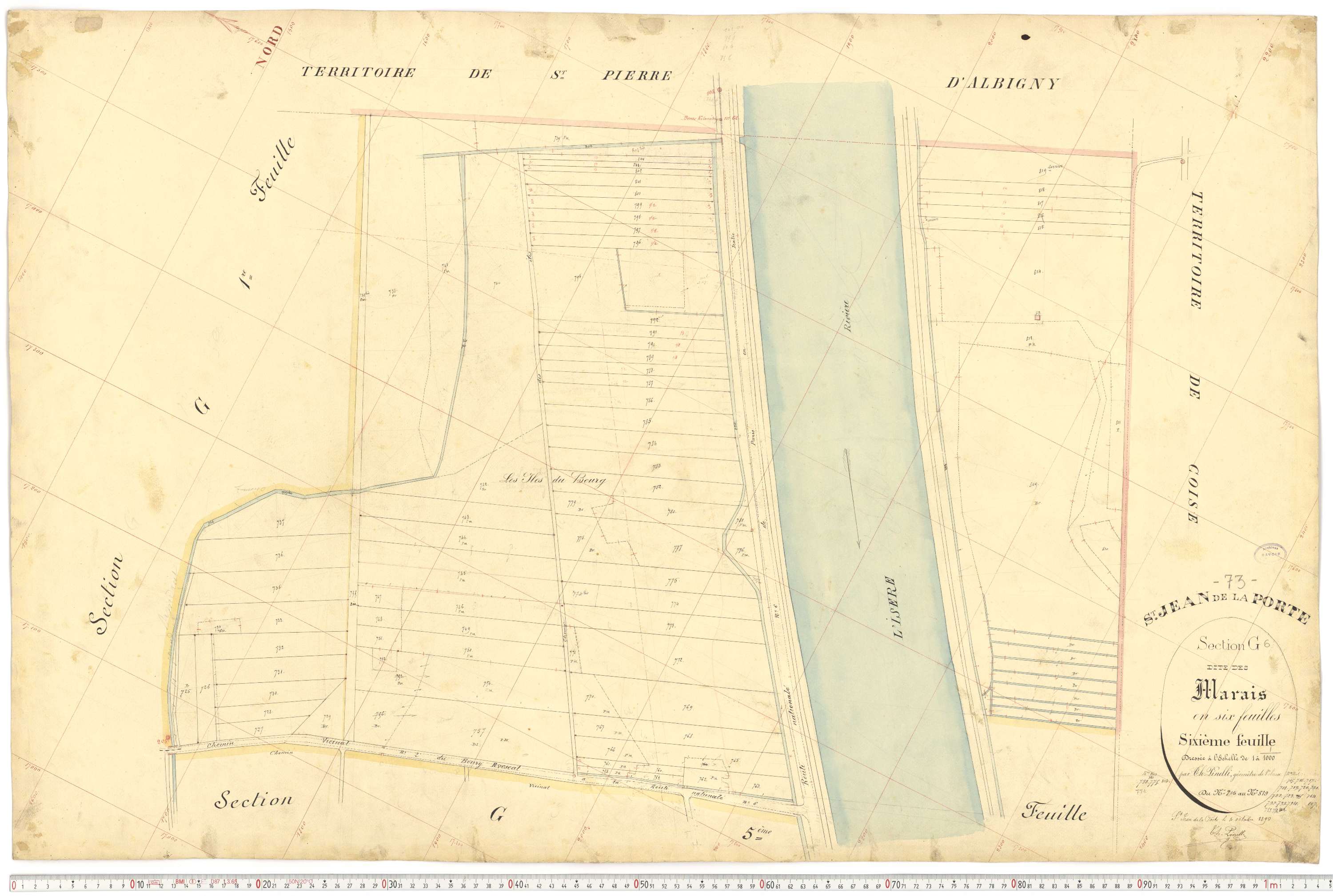 Saint-Jean-de-la-Porte - Cadastre français (1892).
