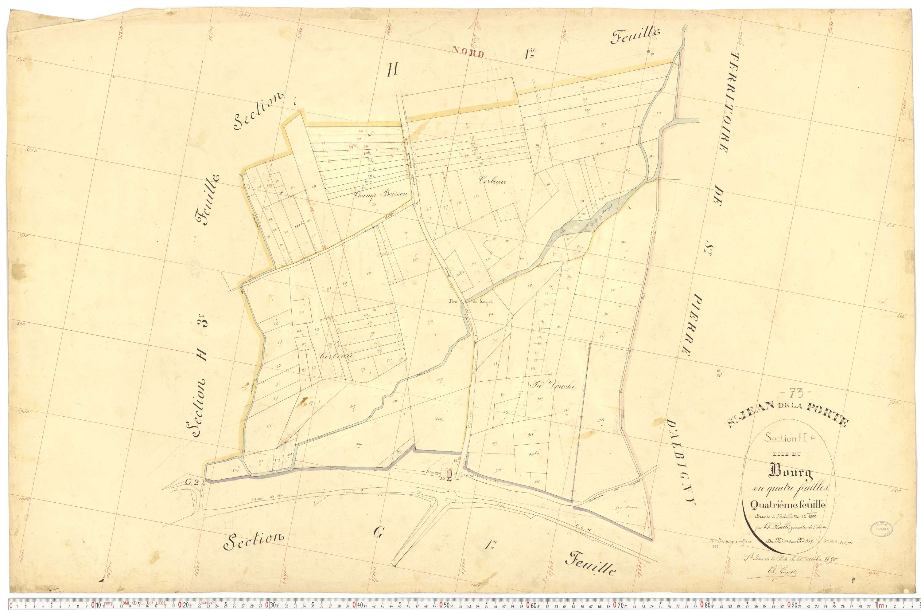 Saint-Jean-de-la-Porte - Cadastre français (1892).