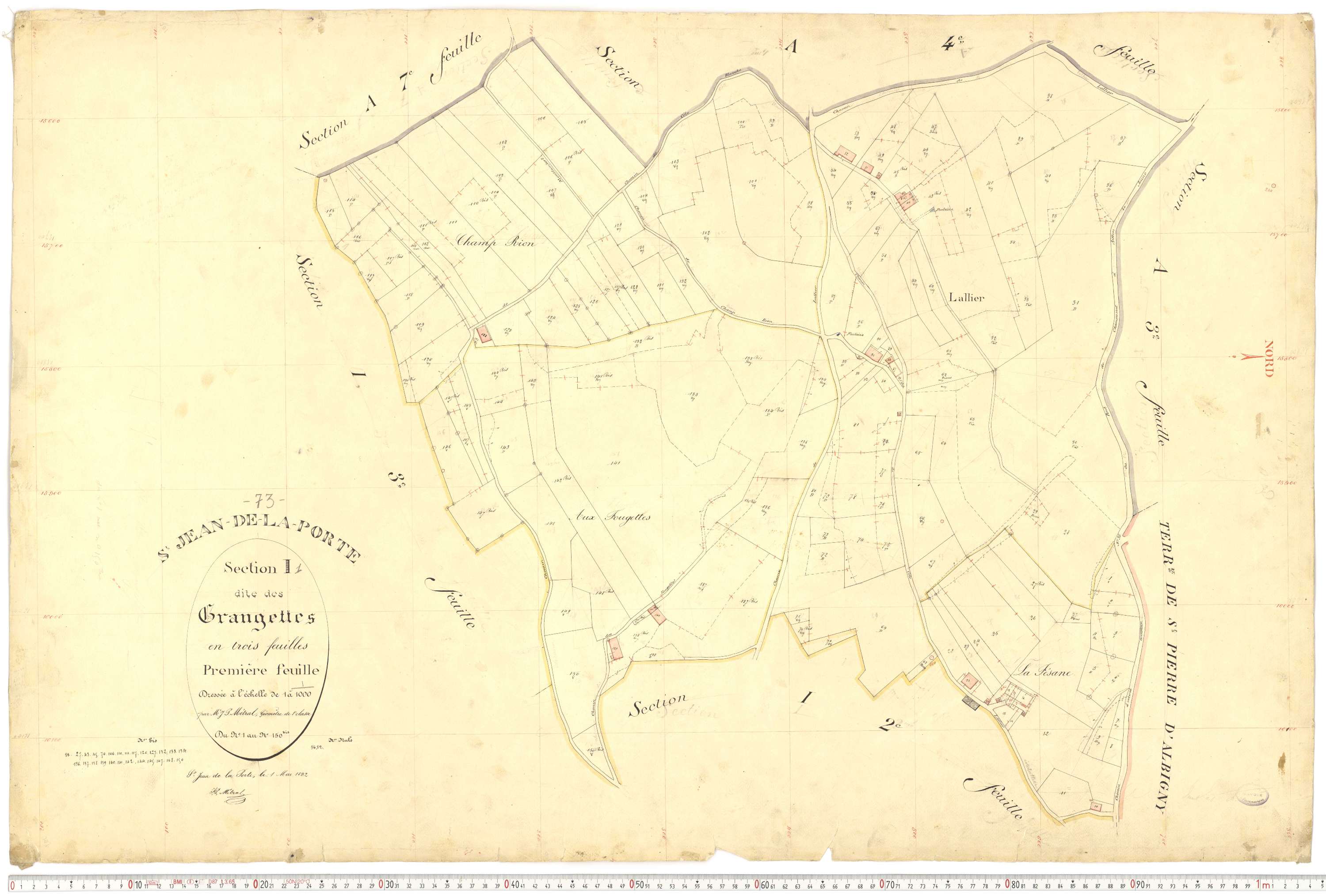 Saint-Jean-de-la-Porte - Cadastre français (1892).
