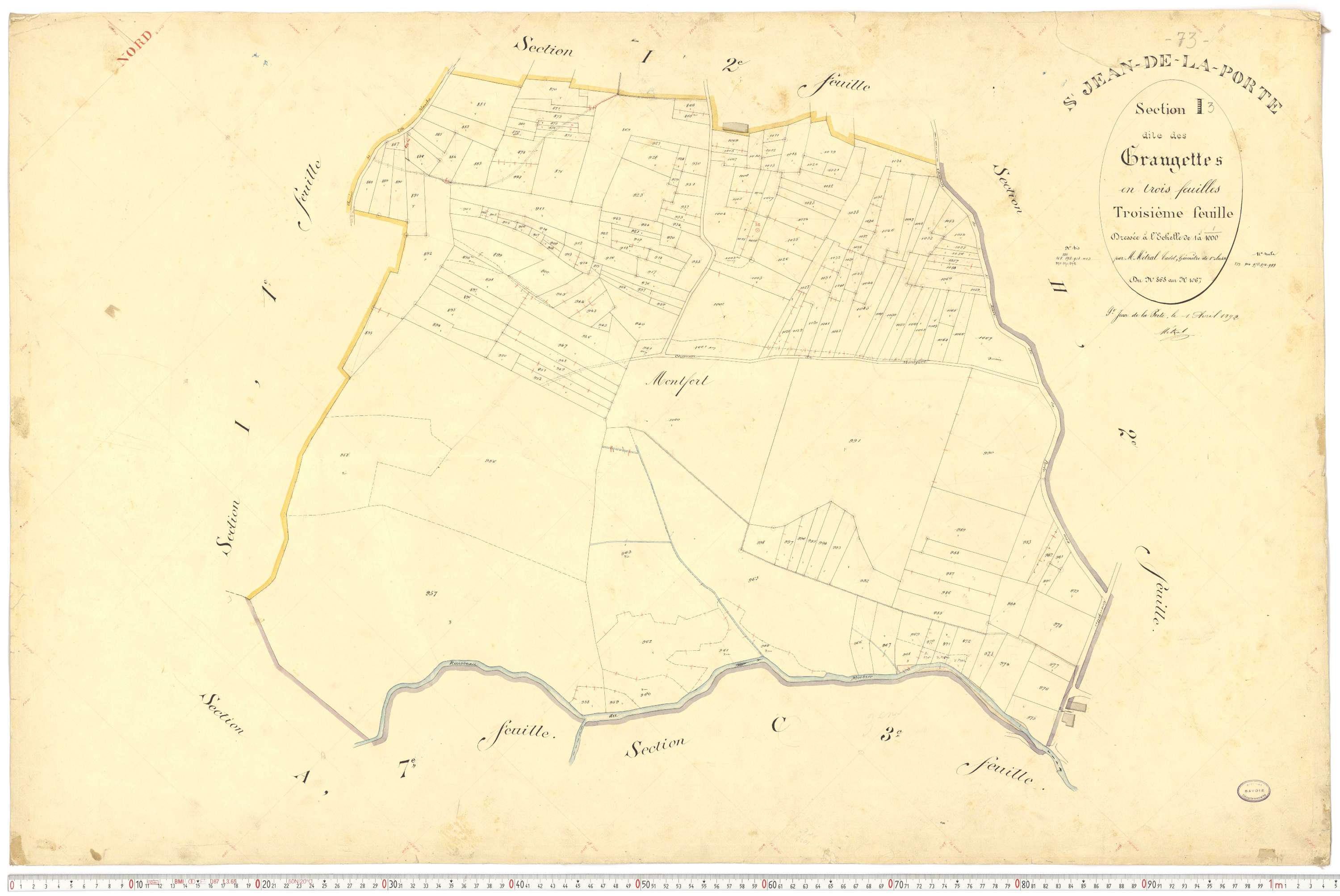 Saint-Jean-de-la-Porte - Cadastre français (1892).