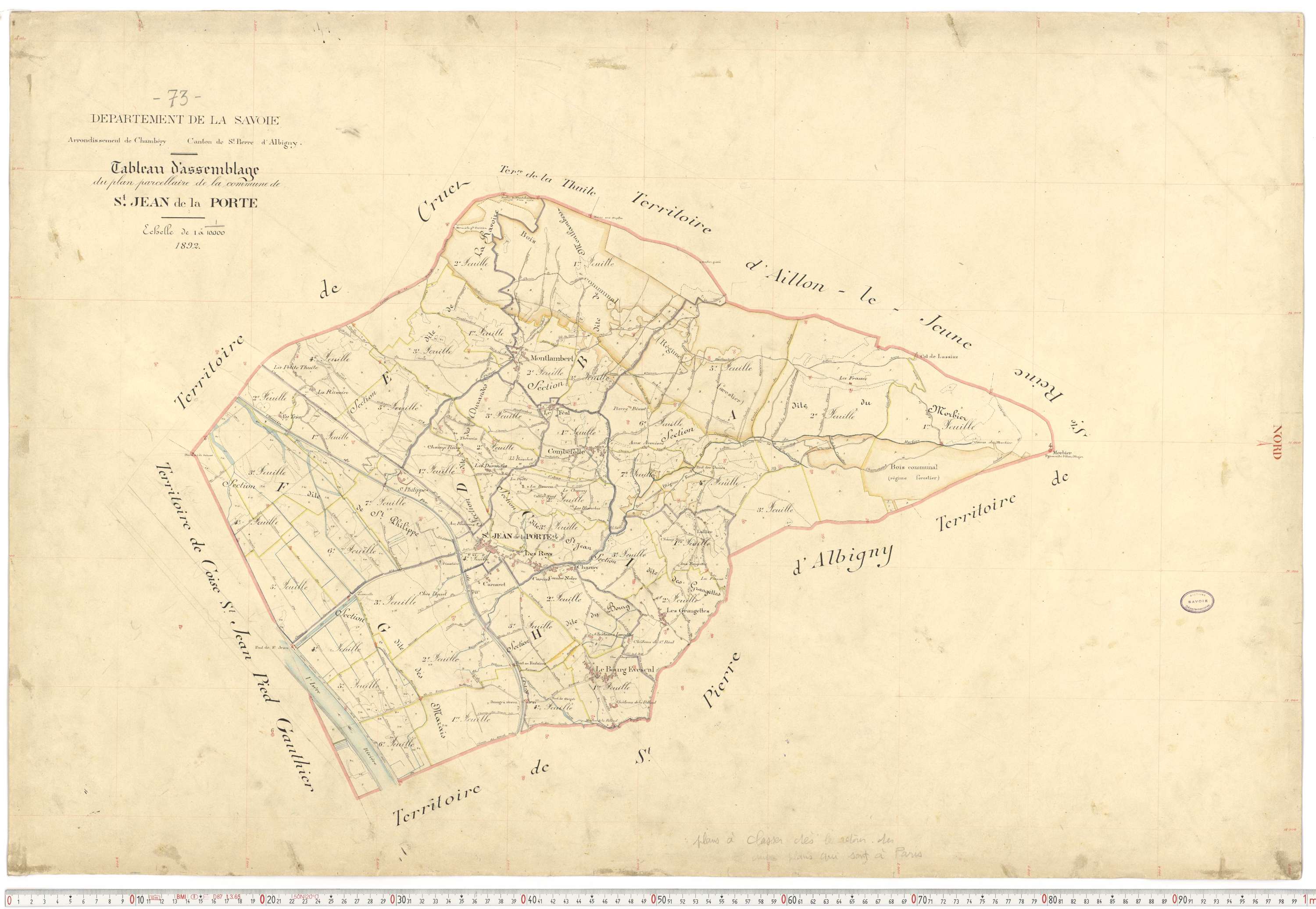 Saint-Jean-de-la-Porte - Cadastre français (1892).