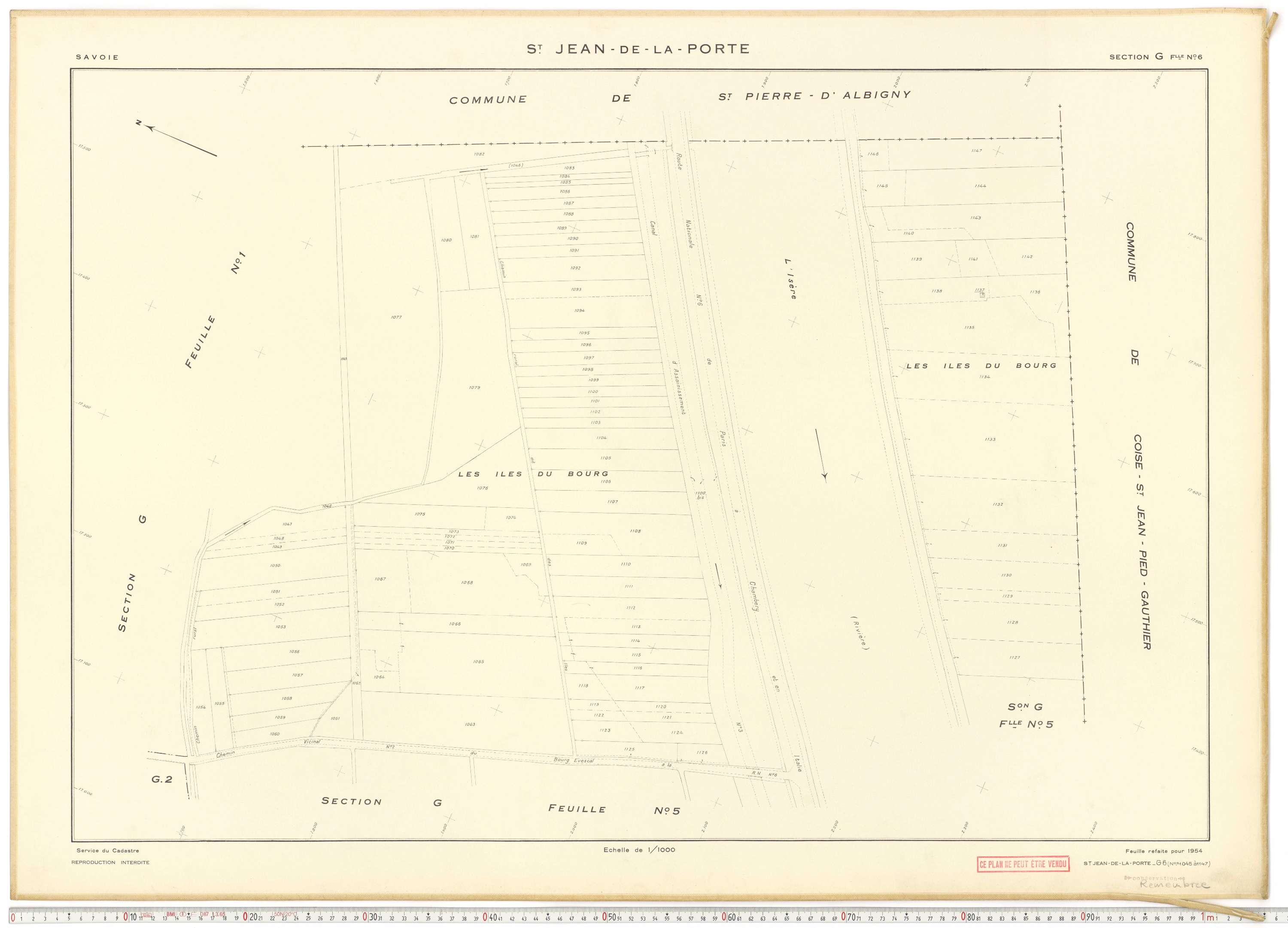 Saint-Jean-de-la-Porte - Cadastre rénové (1954).