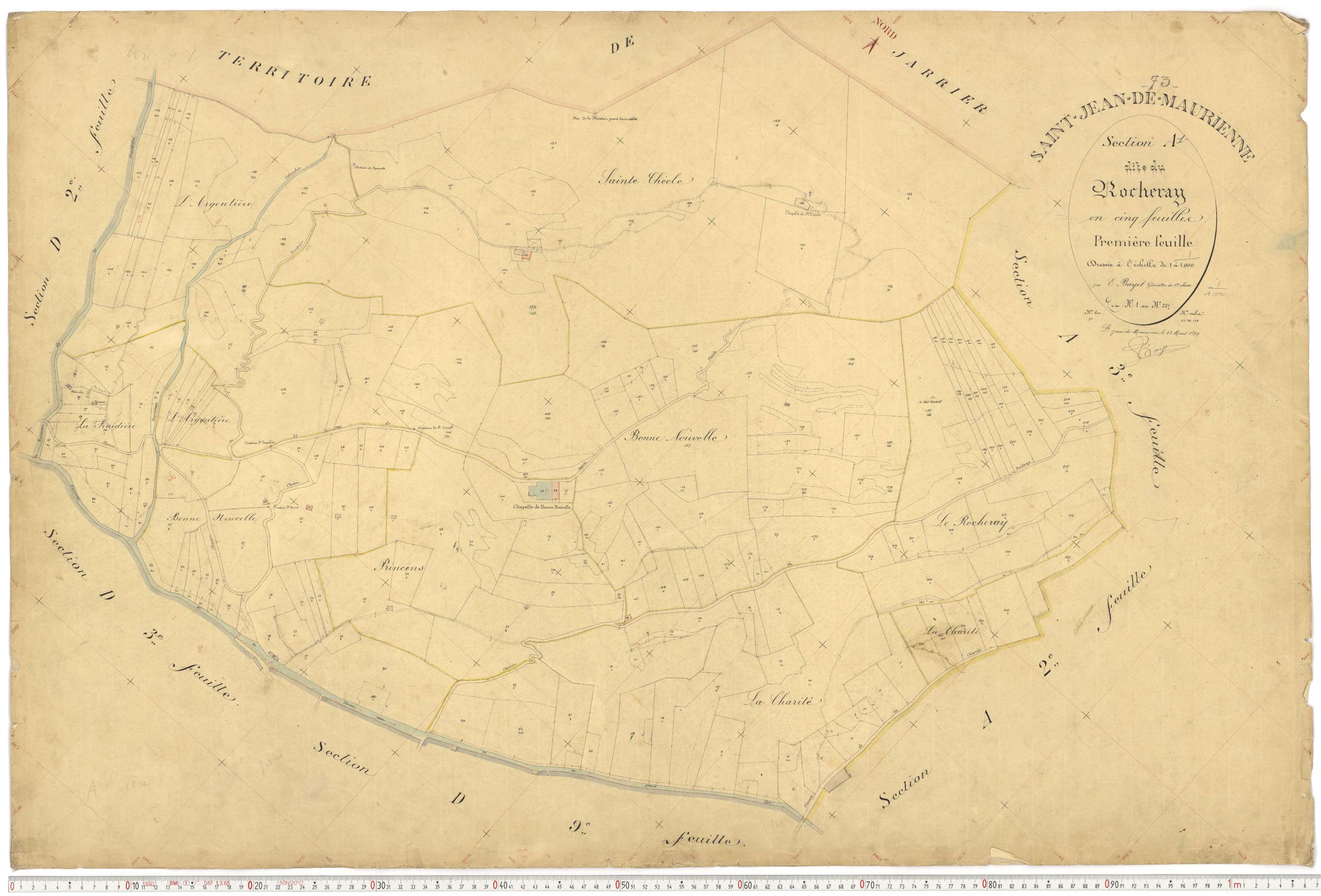 Saint-Jean-de-Maurienne - Plans cadastraux du premier cadastre français.