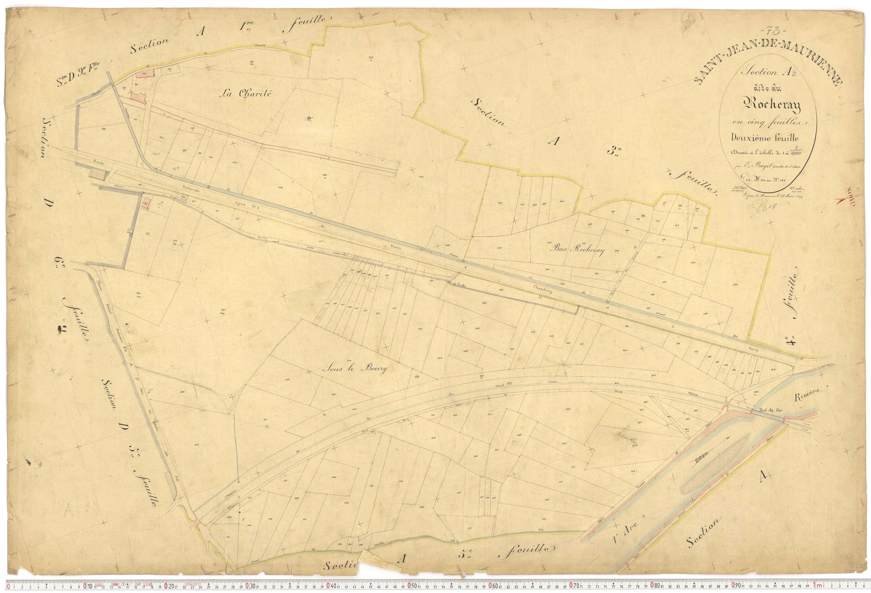 Saint-Jean-de-Maurienne - Plans cadastraux du premier cadastre français.