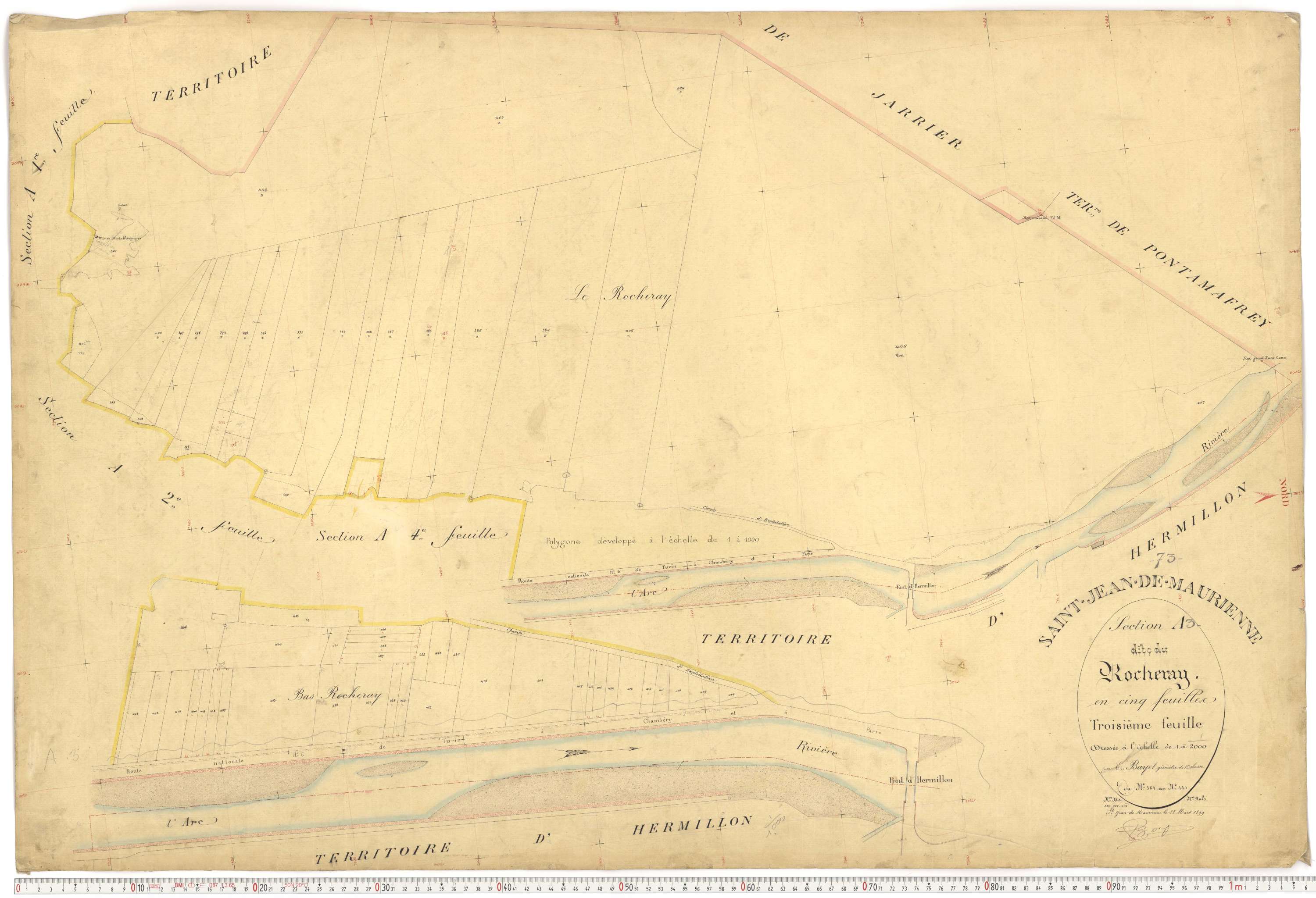 Saint-Jean-de-Maurienne - Plans cadastraux du premier cadastre français.
