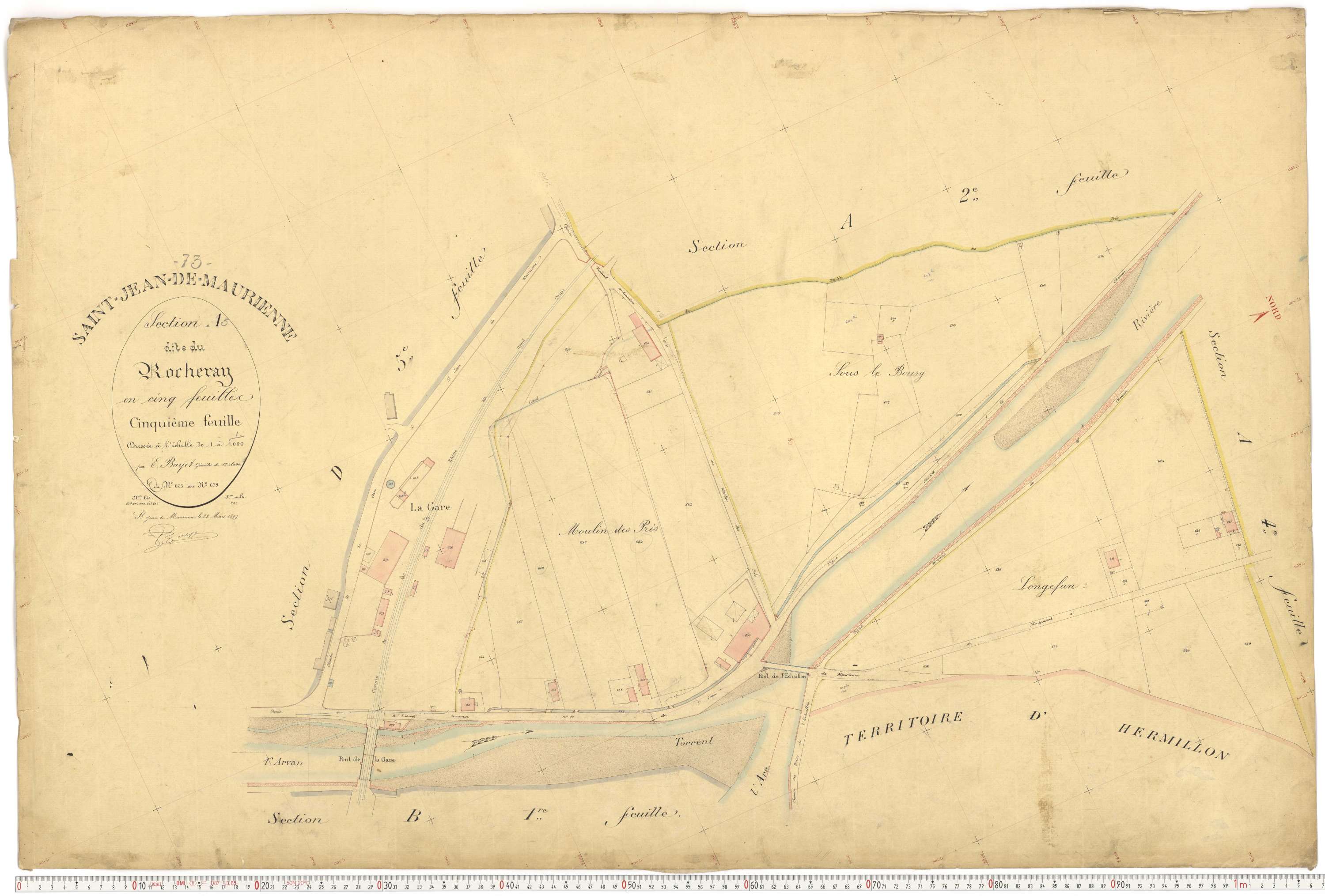 Saint-Jean-de-Maurienne - Plans cadastraux du premier cadastre français.