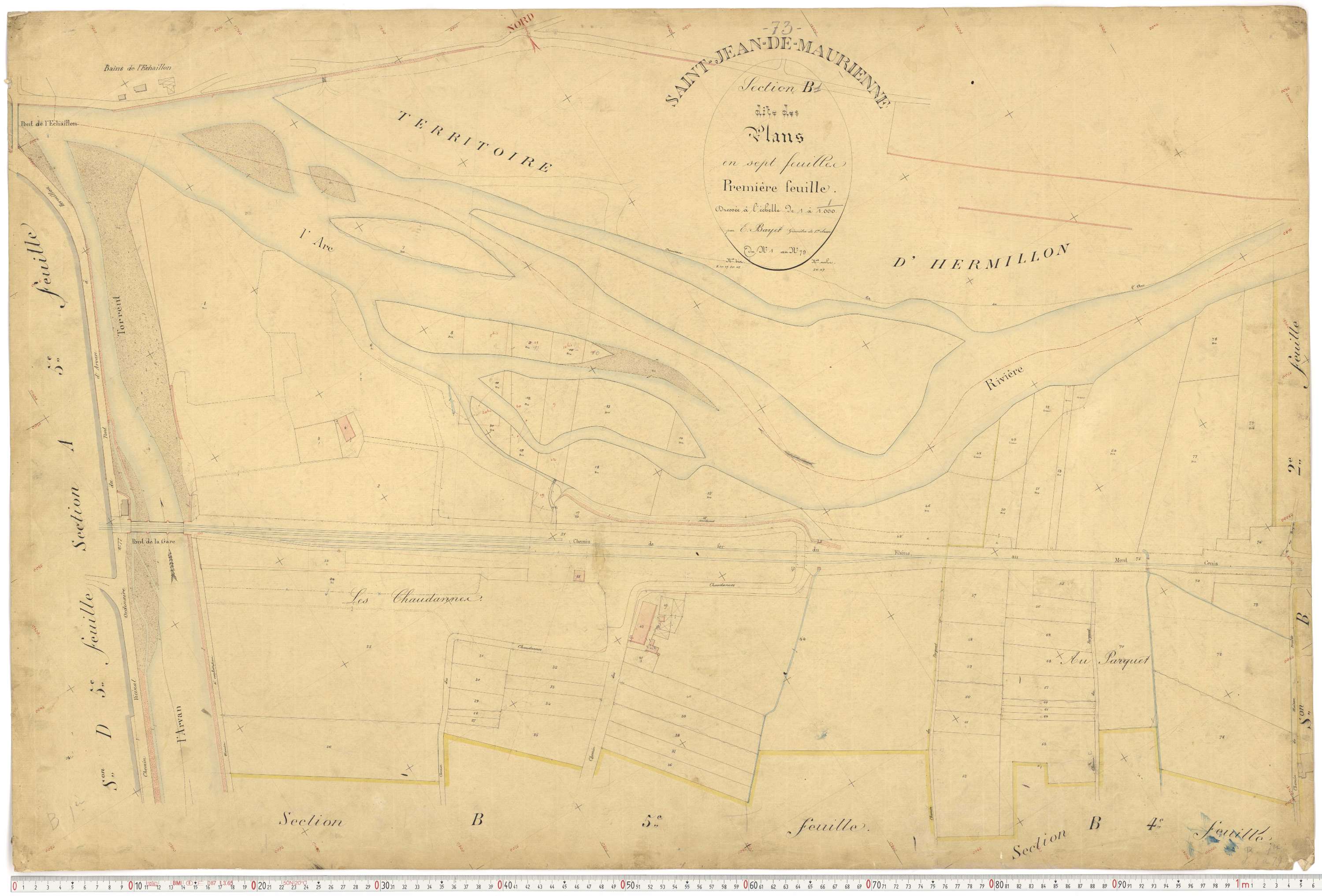 Saint-Jean-de-Maurienne - Plans cadastraux du premier cadastre français.