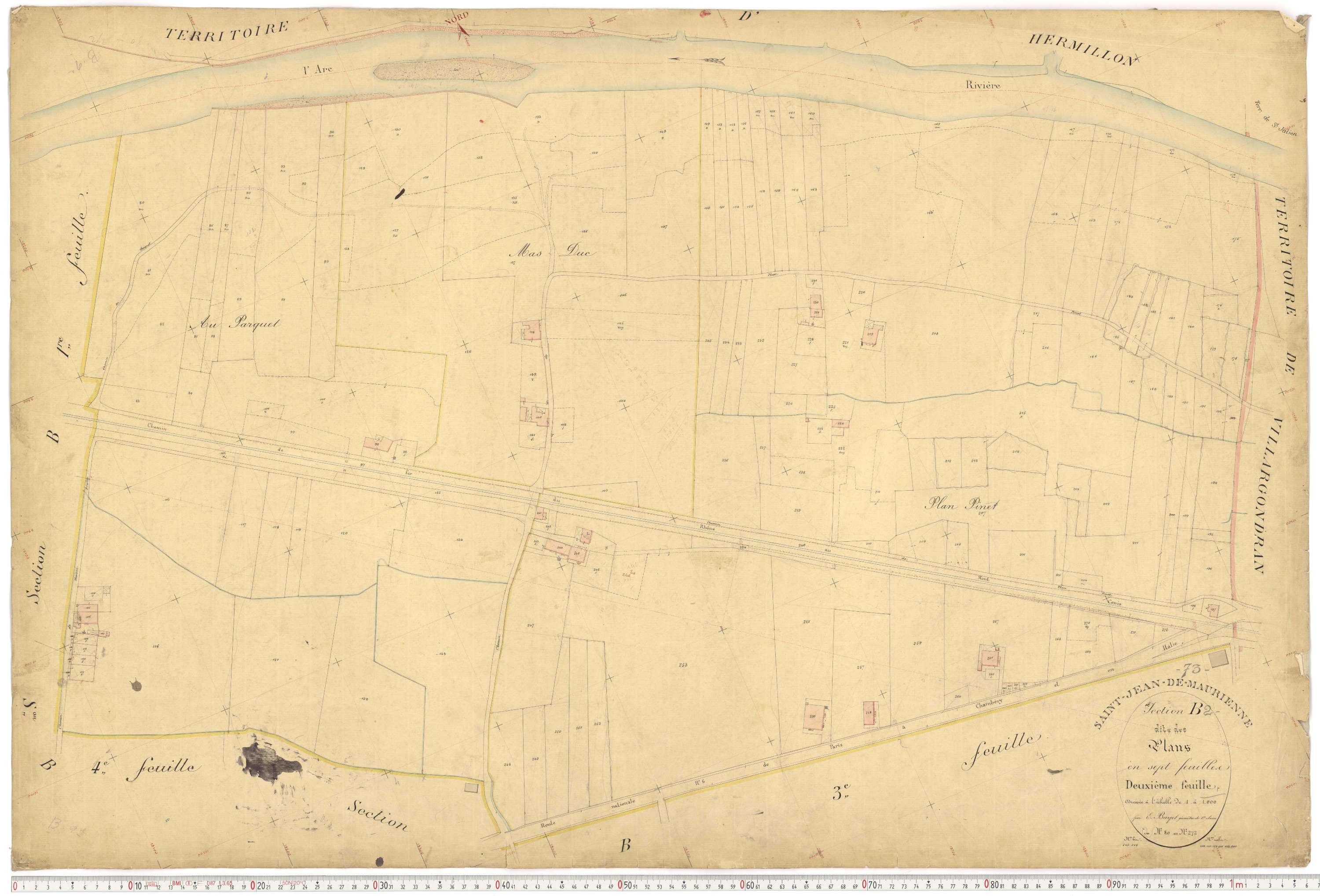 Saint-Jean-de-Maurienne - Plans cadastraux du premier cadastre français.