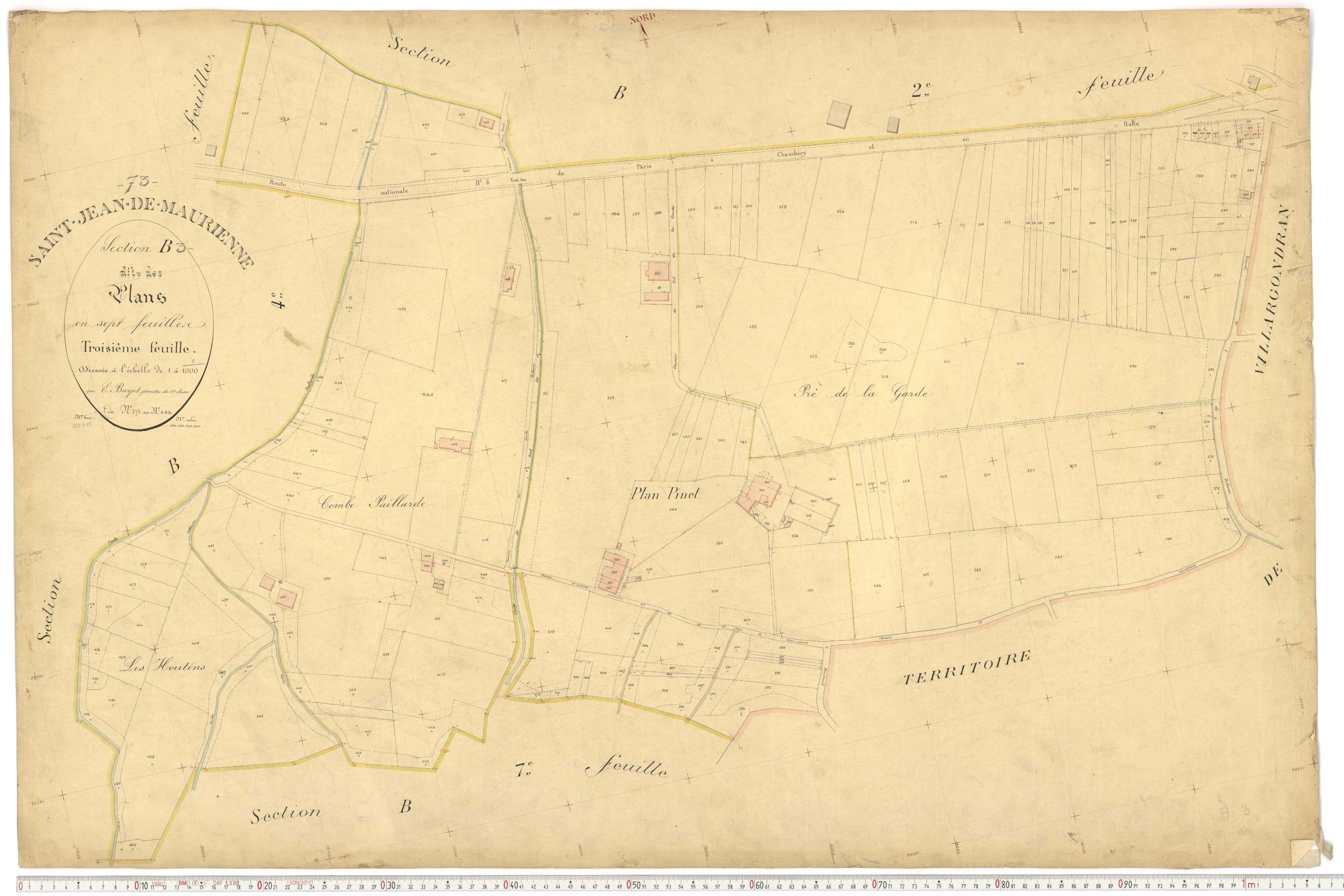 Saint-Jean-de-Maurienne - Plans cadastraux du premier cadastre français.