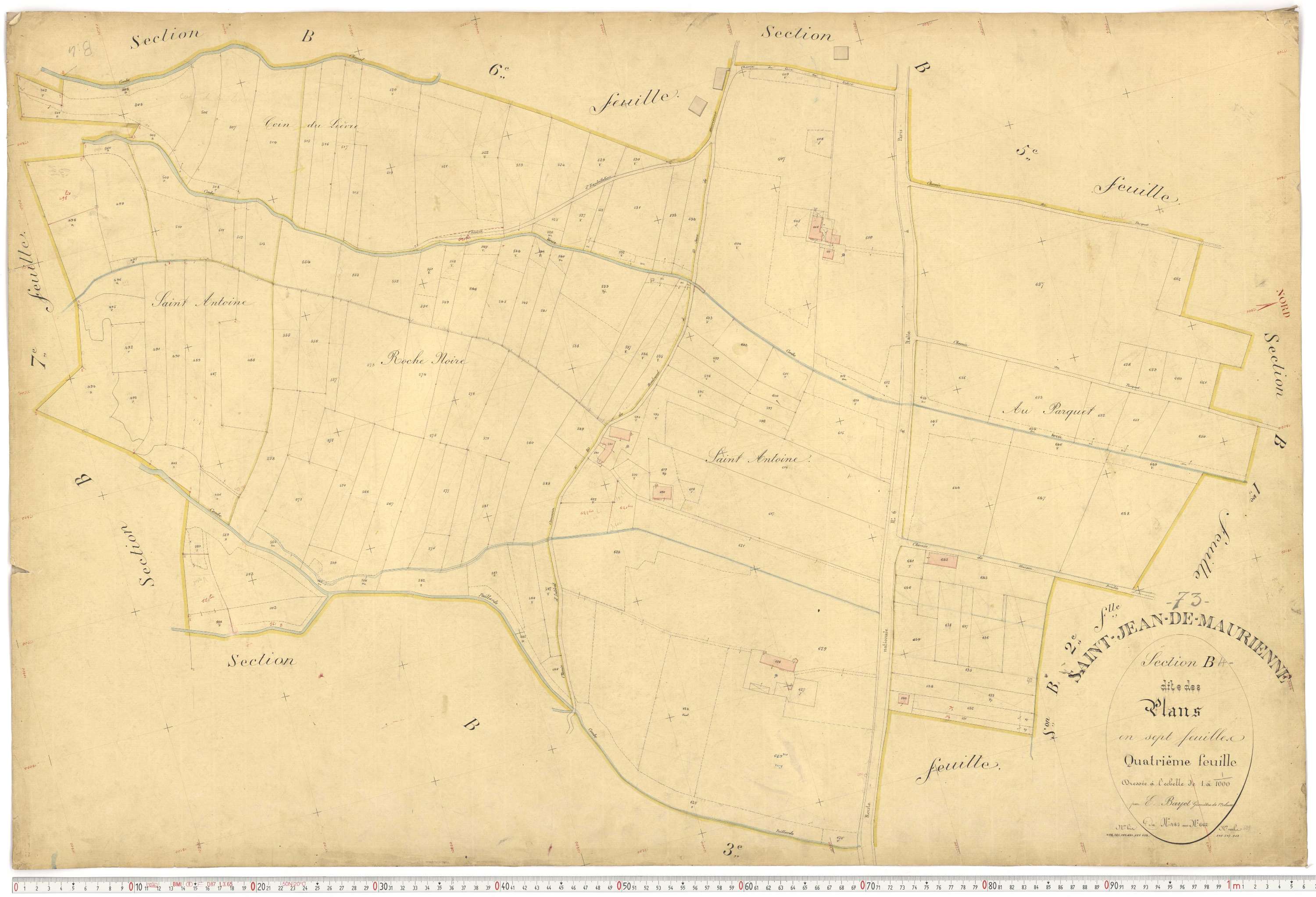 Saint-Jean-de-Maurienne - Plans cadastraux du premier cadastre français.