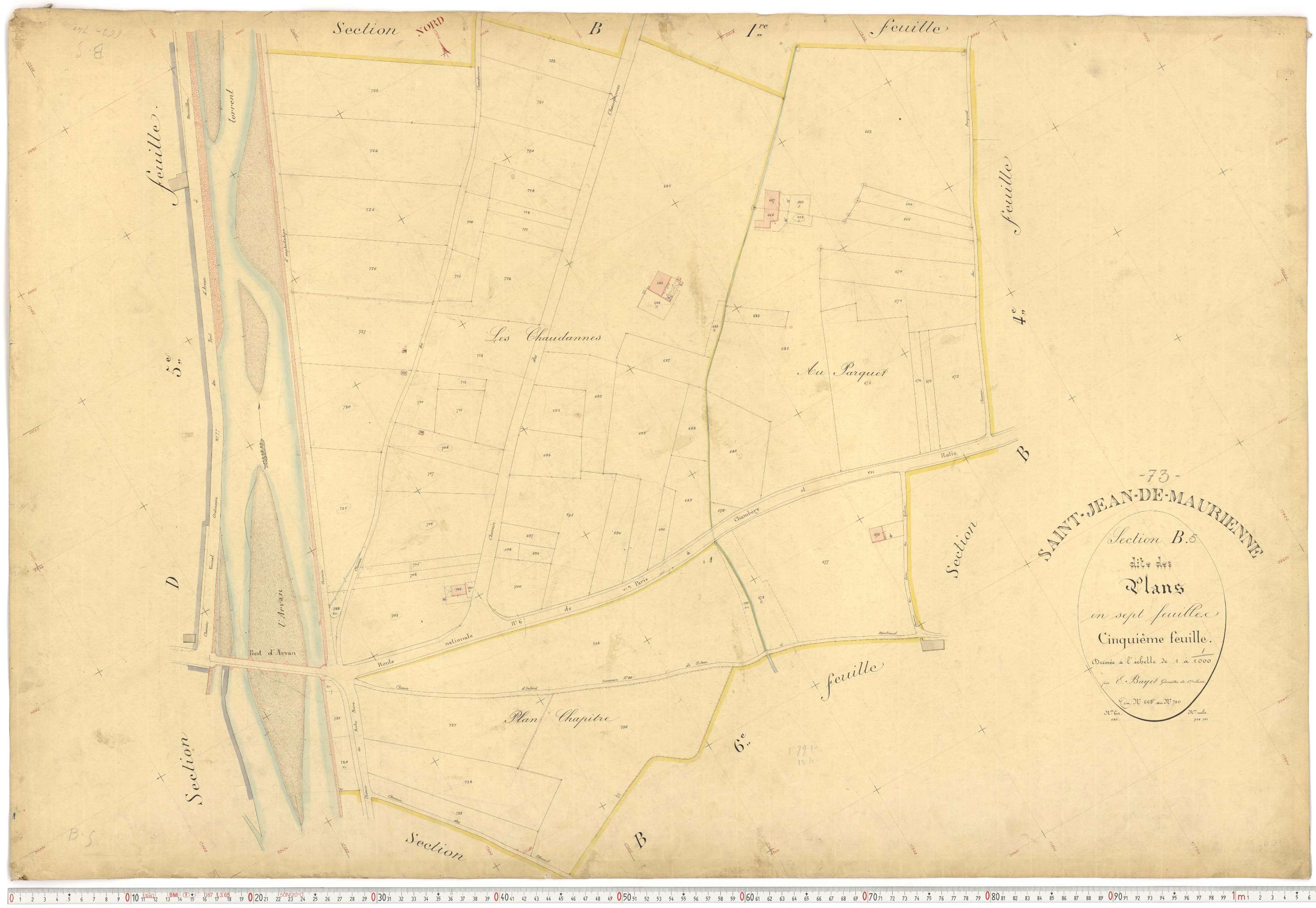 Saint-Jean-de-Maurienne - Plans cadastraux du premier cadastre français.