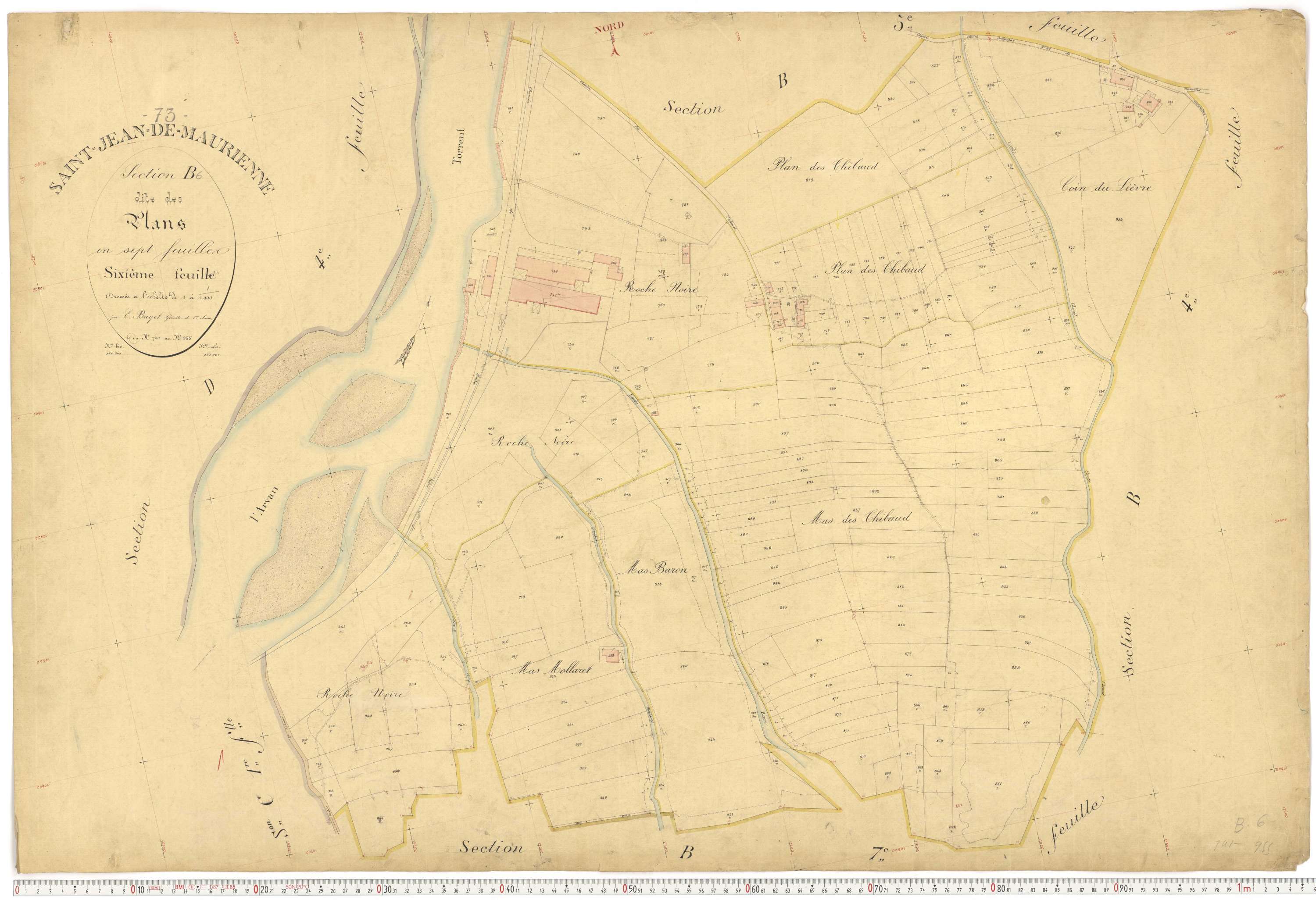 Saint-Jean-de-Maurienne - Plans cadastraux du premier cadastre français.