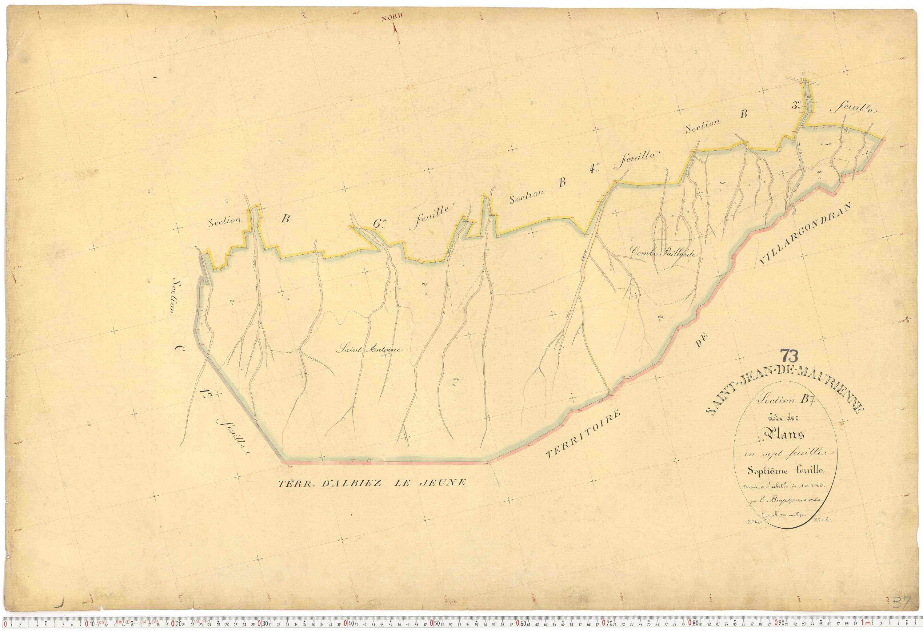 Saint-Jean-de-Maurienne - Plans cadastraux du premier cadastre français.