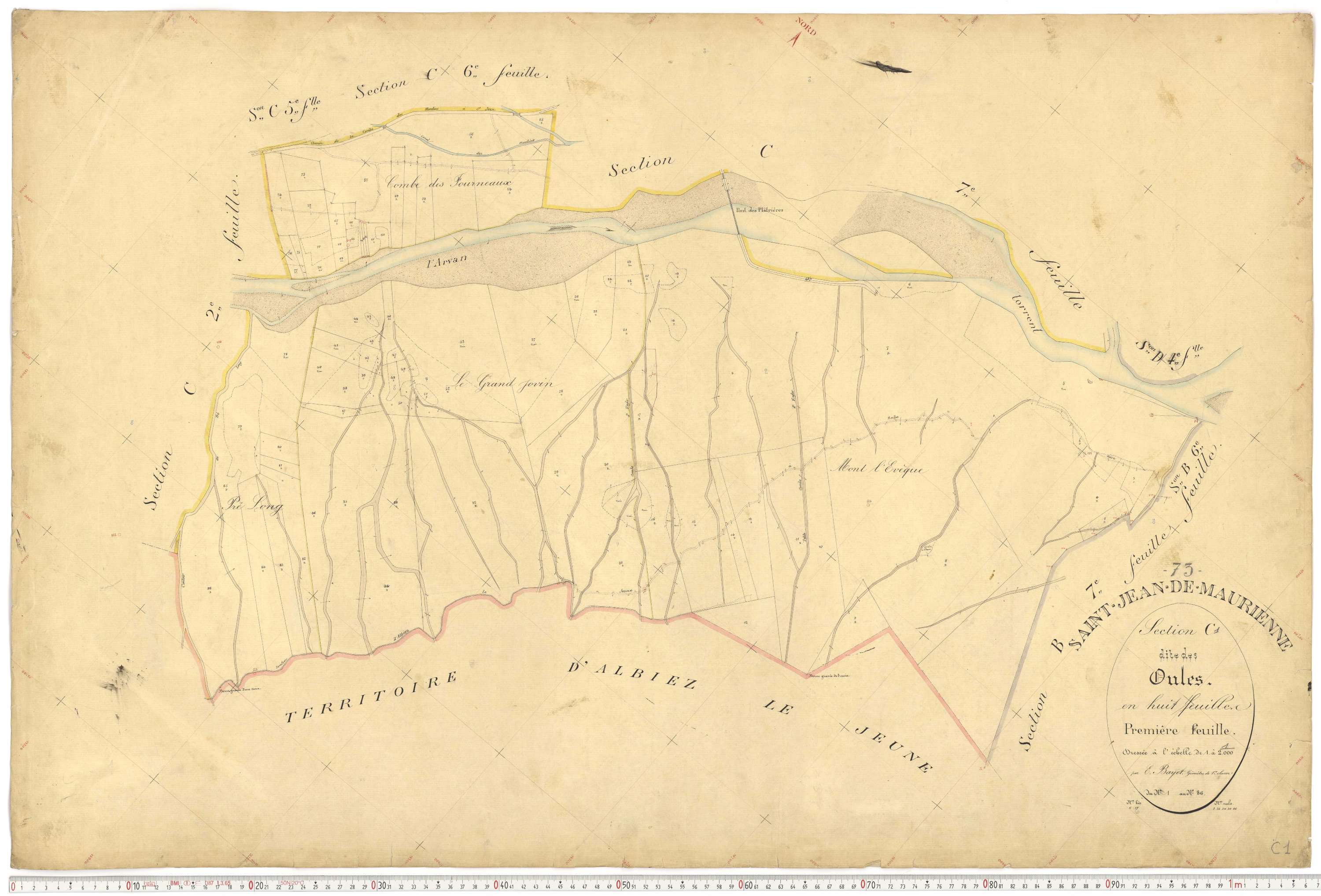 Saint-Jean-de-Maurienne - Plans cadastraux du premier cadastre français.