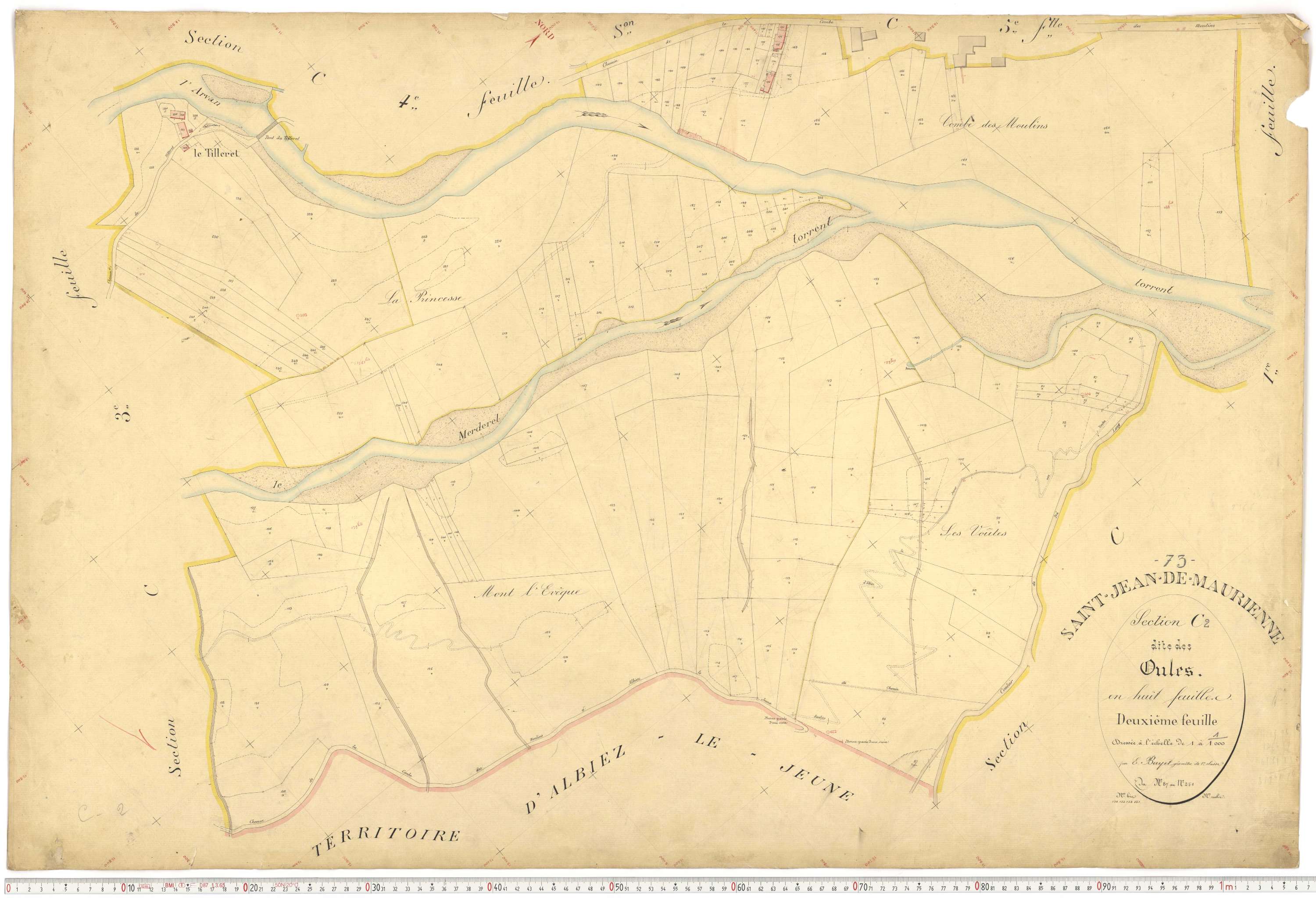 Saint-Jean-de-Maurienne - Plans cadastraux du premier cadastre français.