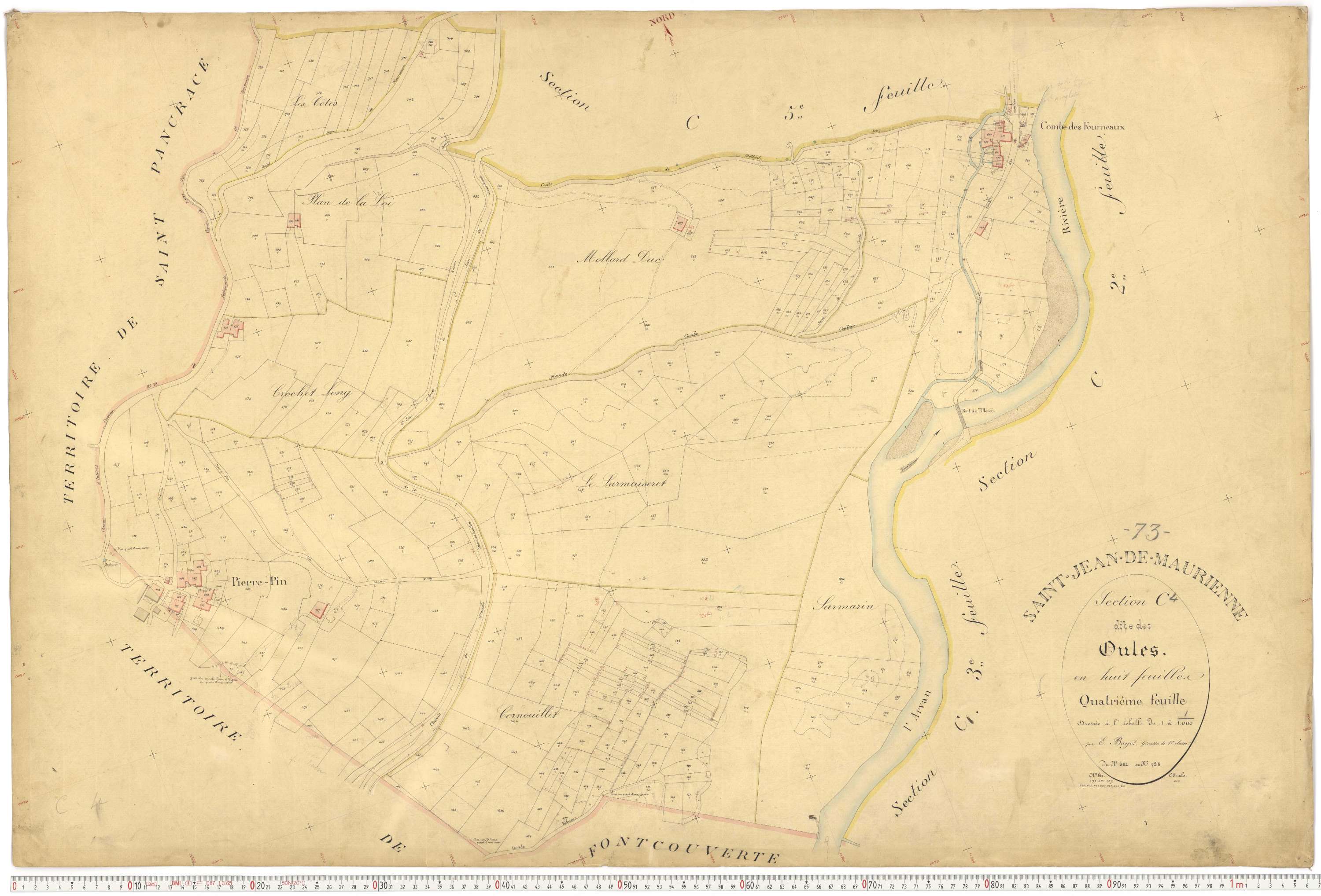 Saint-Jean-de-Maurienne - Plans cadastraux du premier cadastre français.