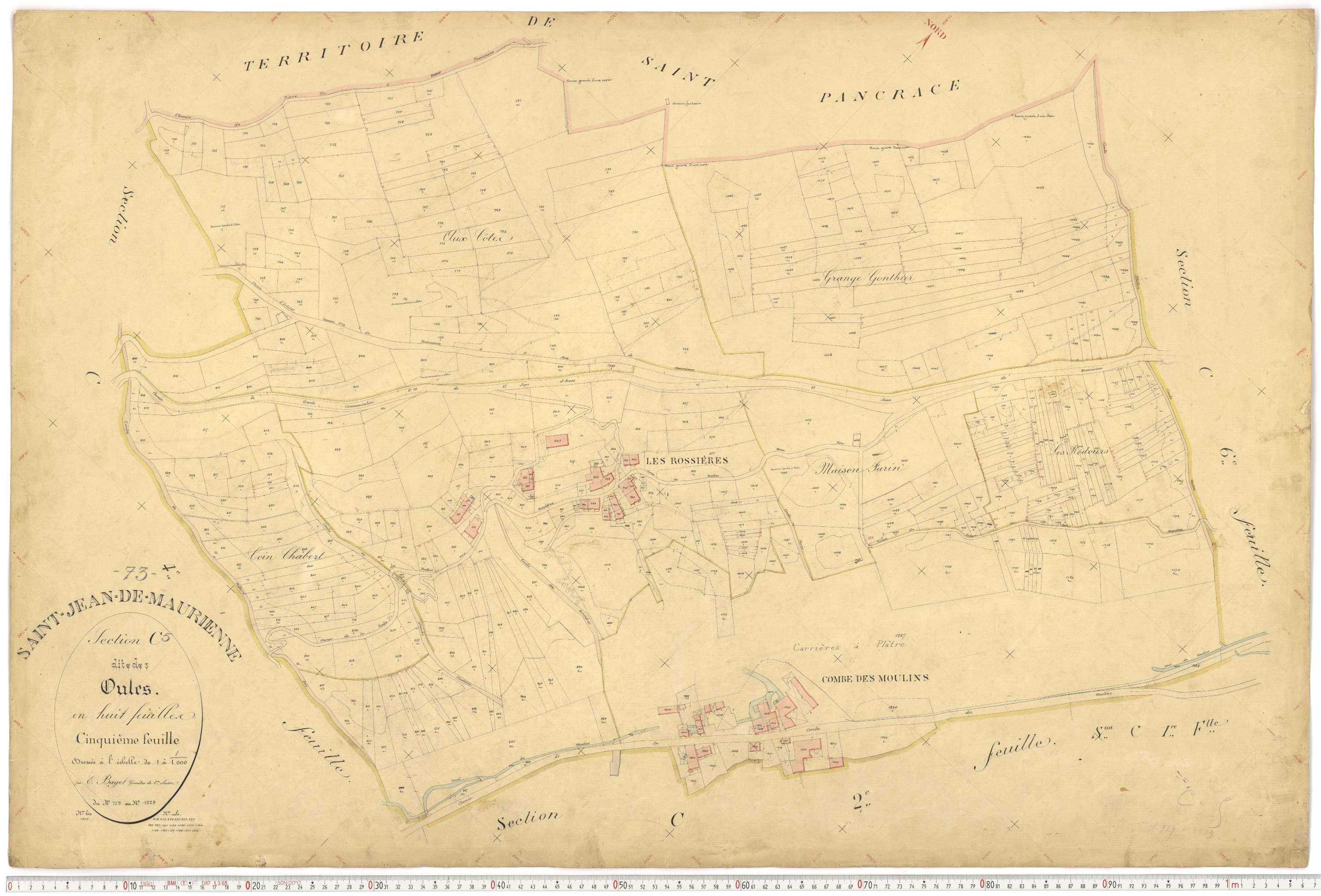 Saint-Jean-de-Maurienne - Plans cadastraux du premier cadastre français.