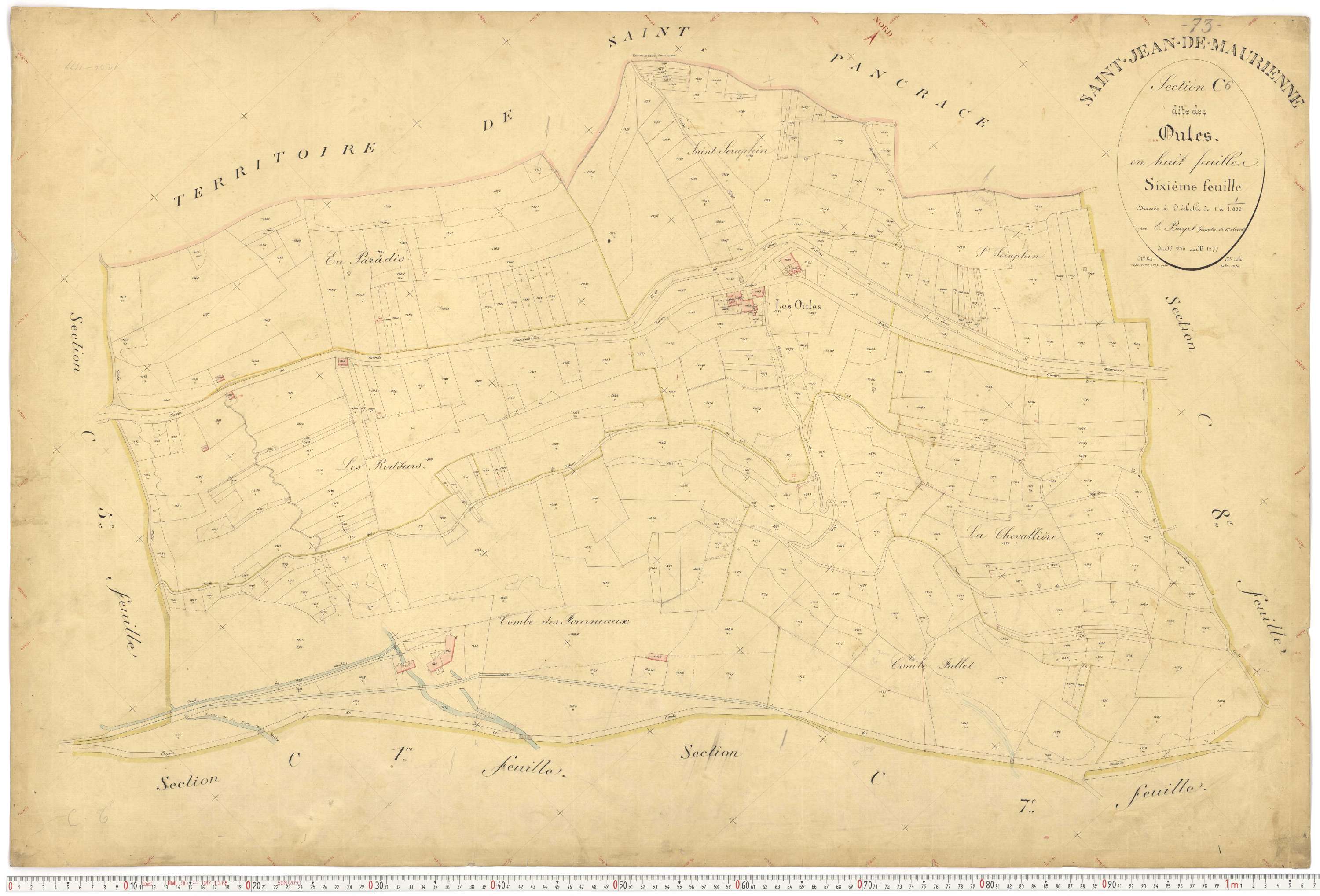 Saint-Jean-de-Maurienne - Plans cadastraux du premier cadastre français.