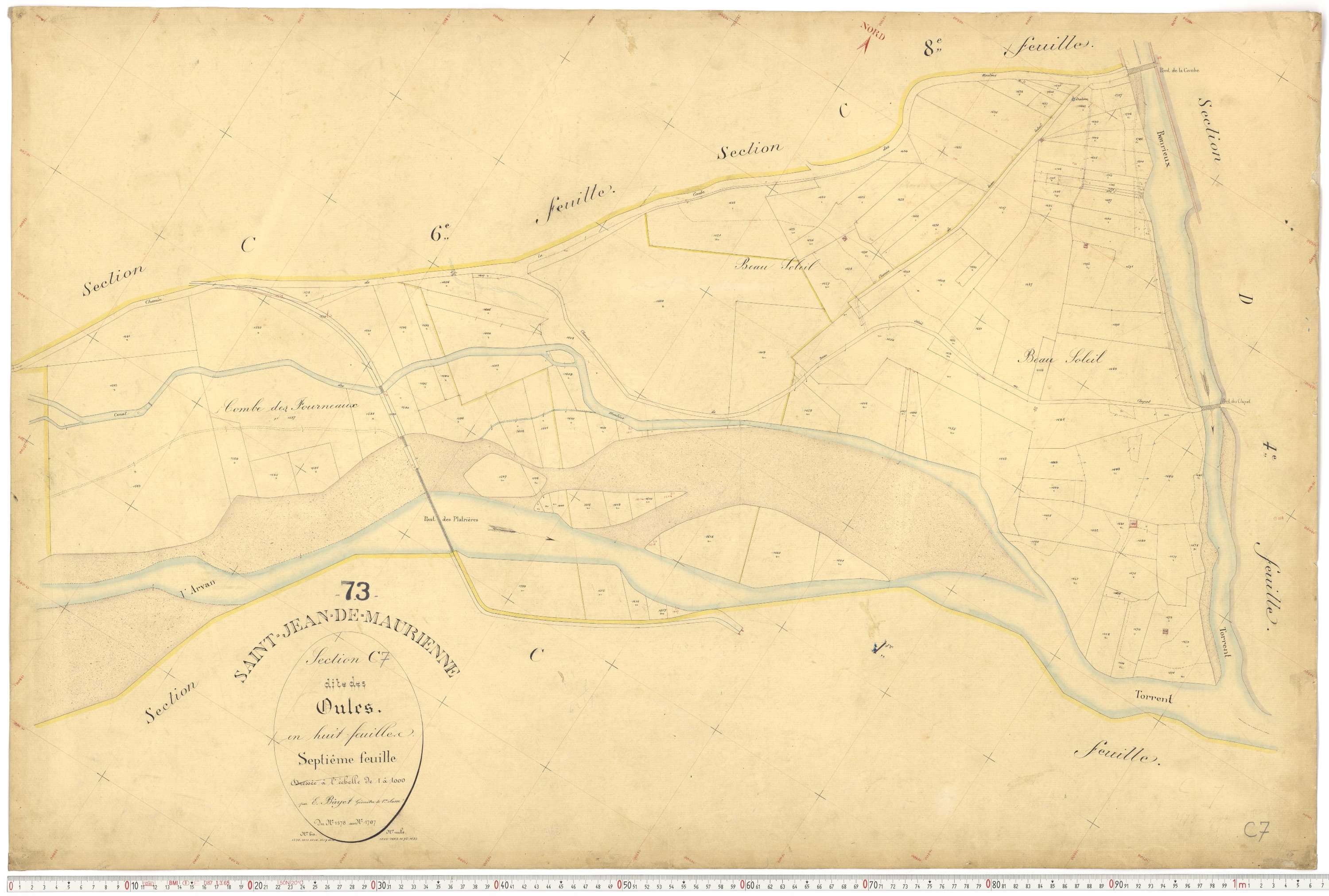 Saint-Jean-de-Maurienne - Plans cadastraux du premier cadastre français.