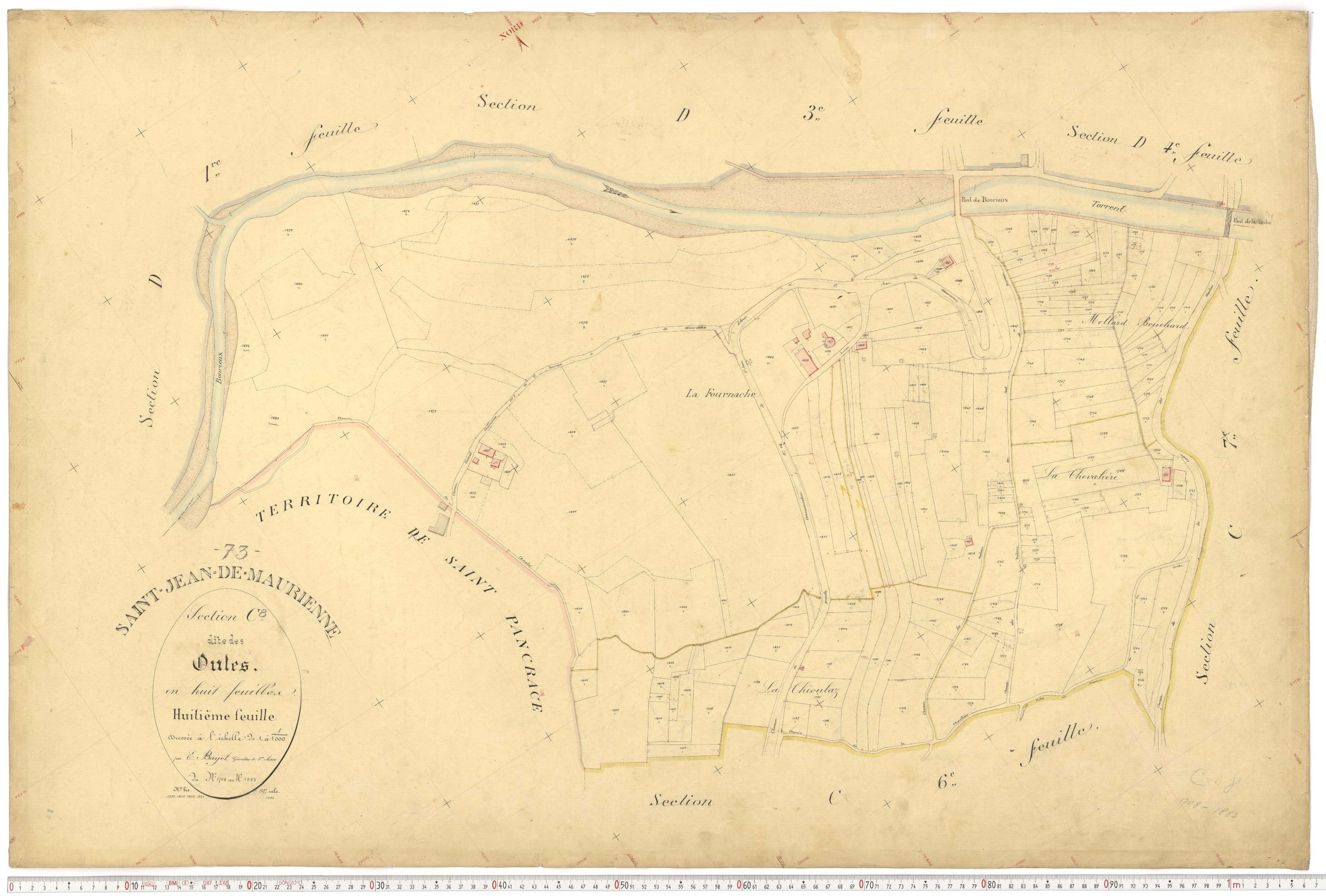 Saint-Jean-de-Maurienne - Plans cadastraux du premier cadastre français.