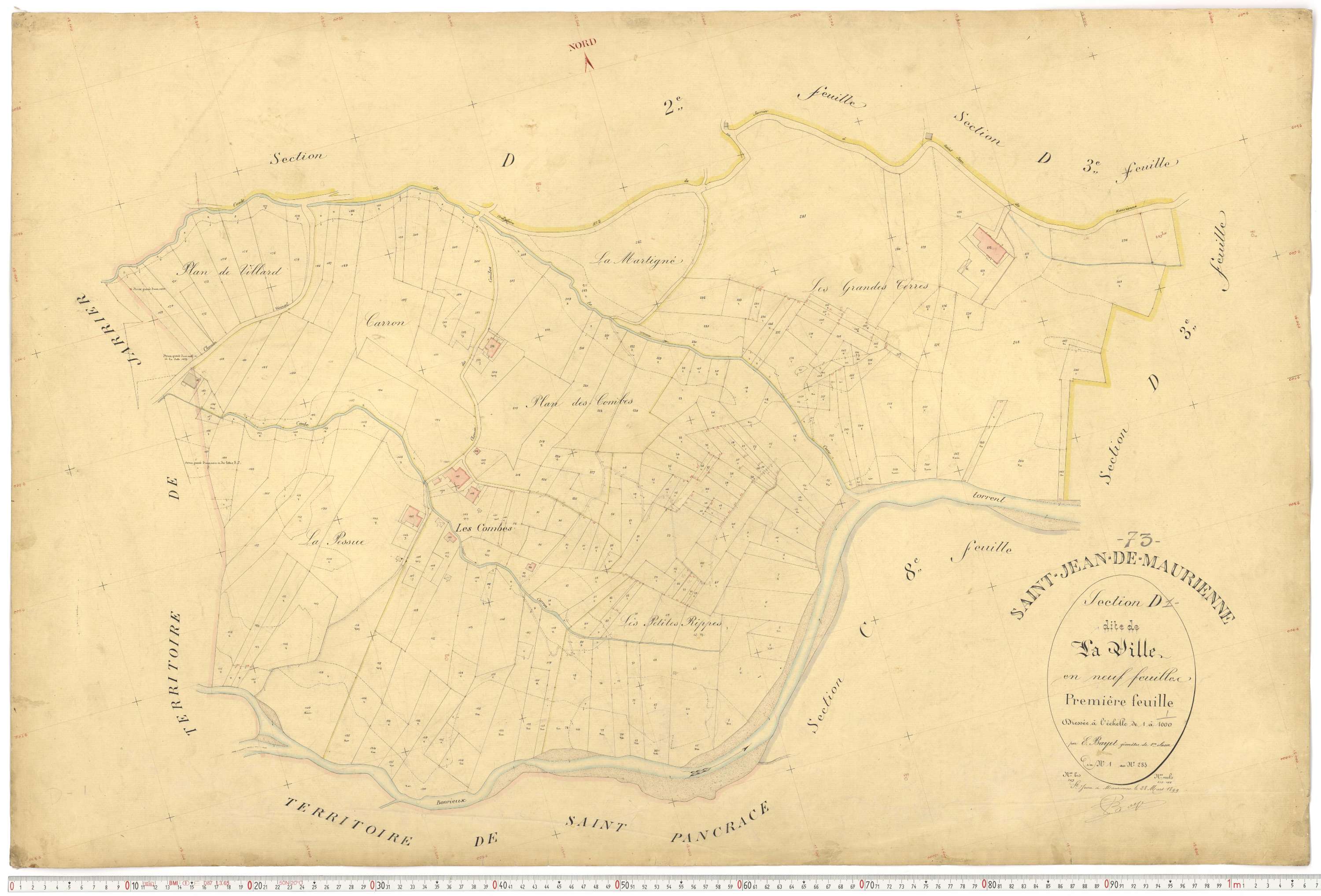 Saint-Jean-de-Maurienne - Plans cadastraux du premier cadastre français.