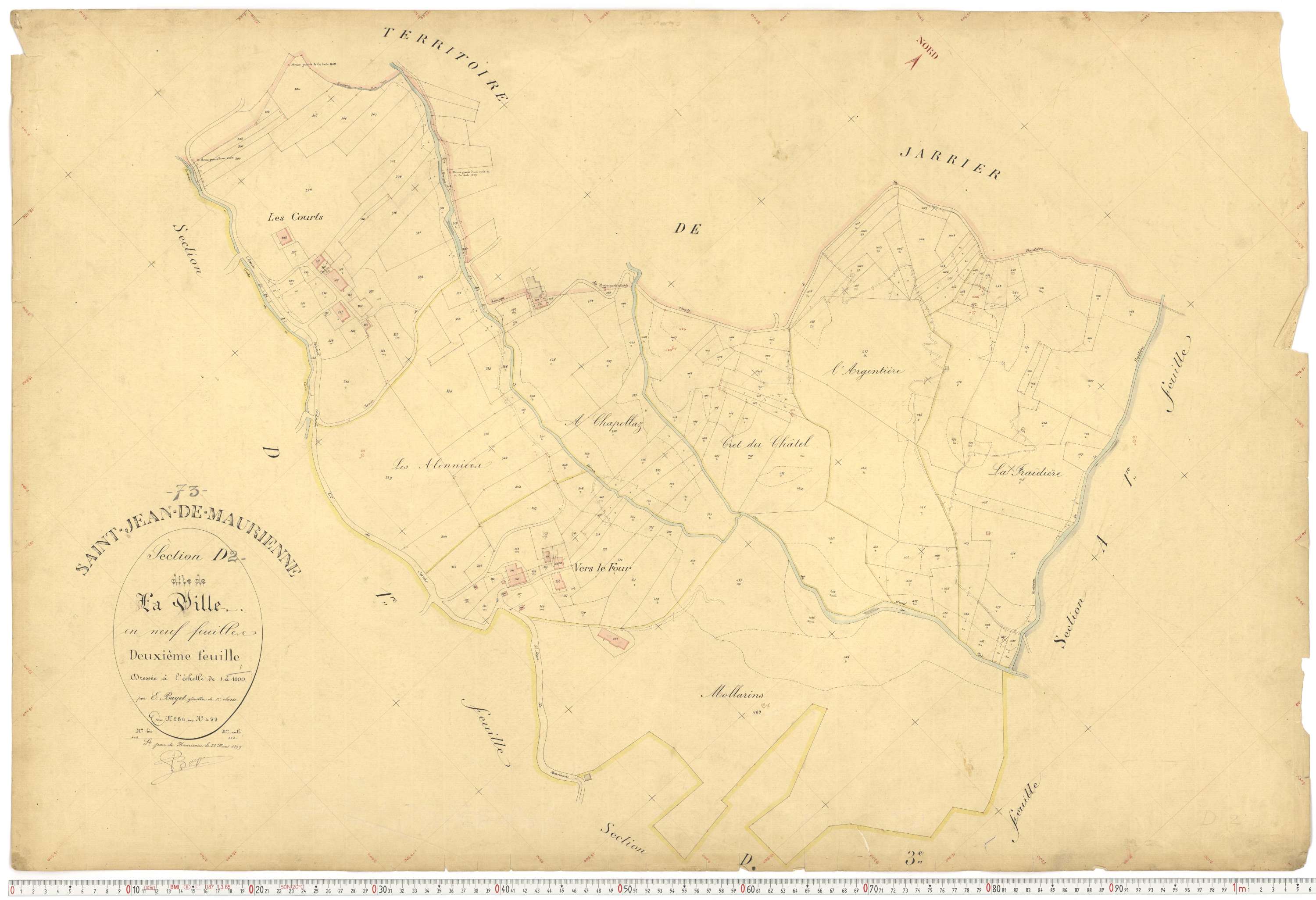 Saint-Jean-de-Maurienne - Plans cadastraux du premier cadastre français.