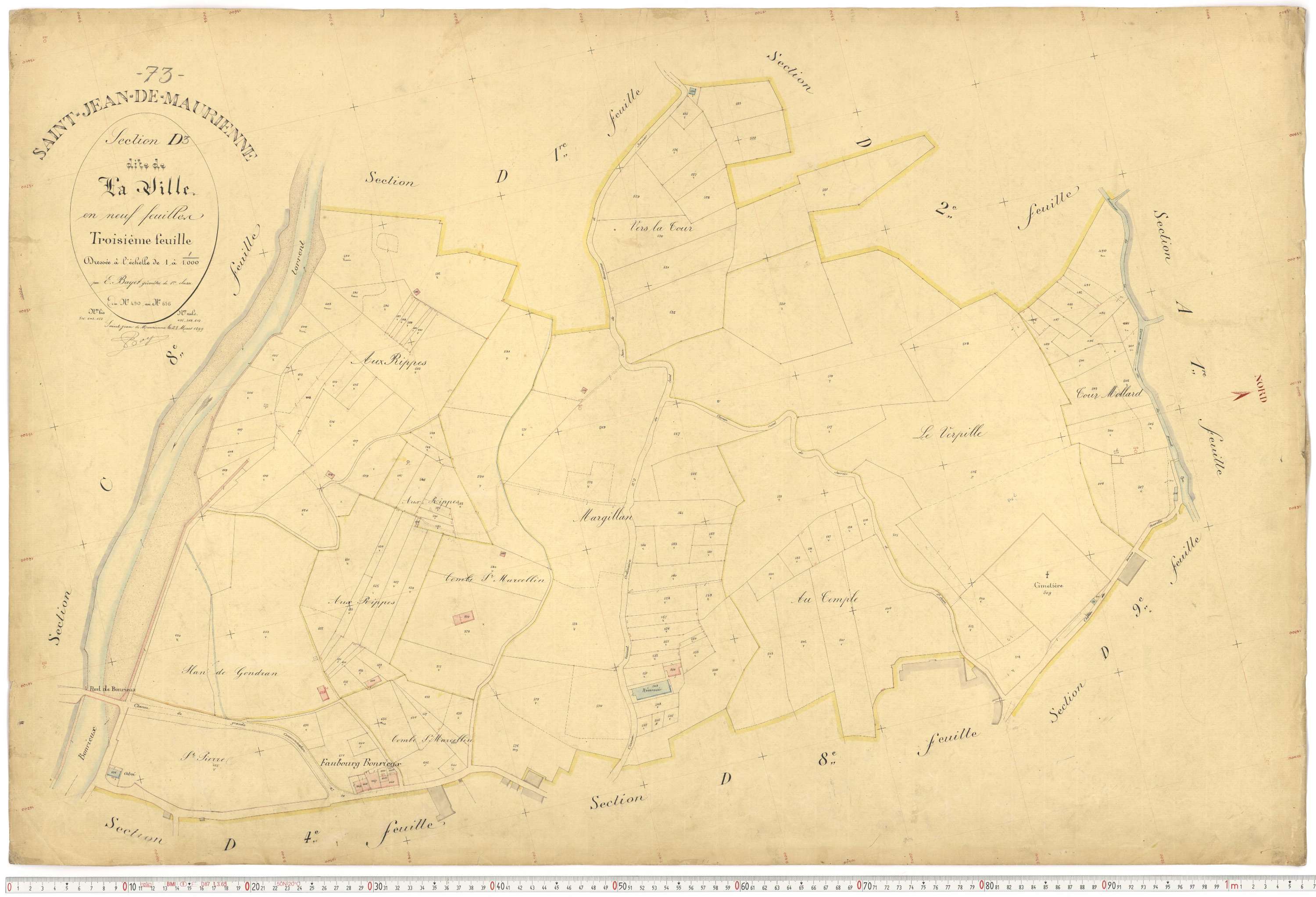Saint-Jean-de-Maurienne - Plans cadastraux du premier cadastre français.