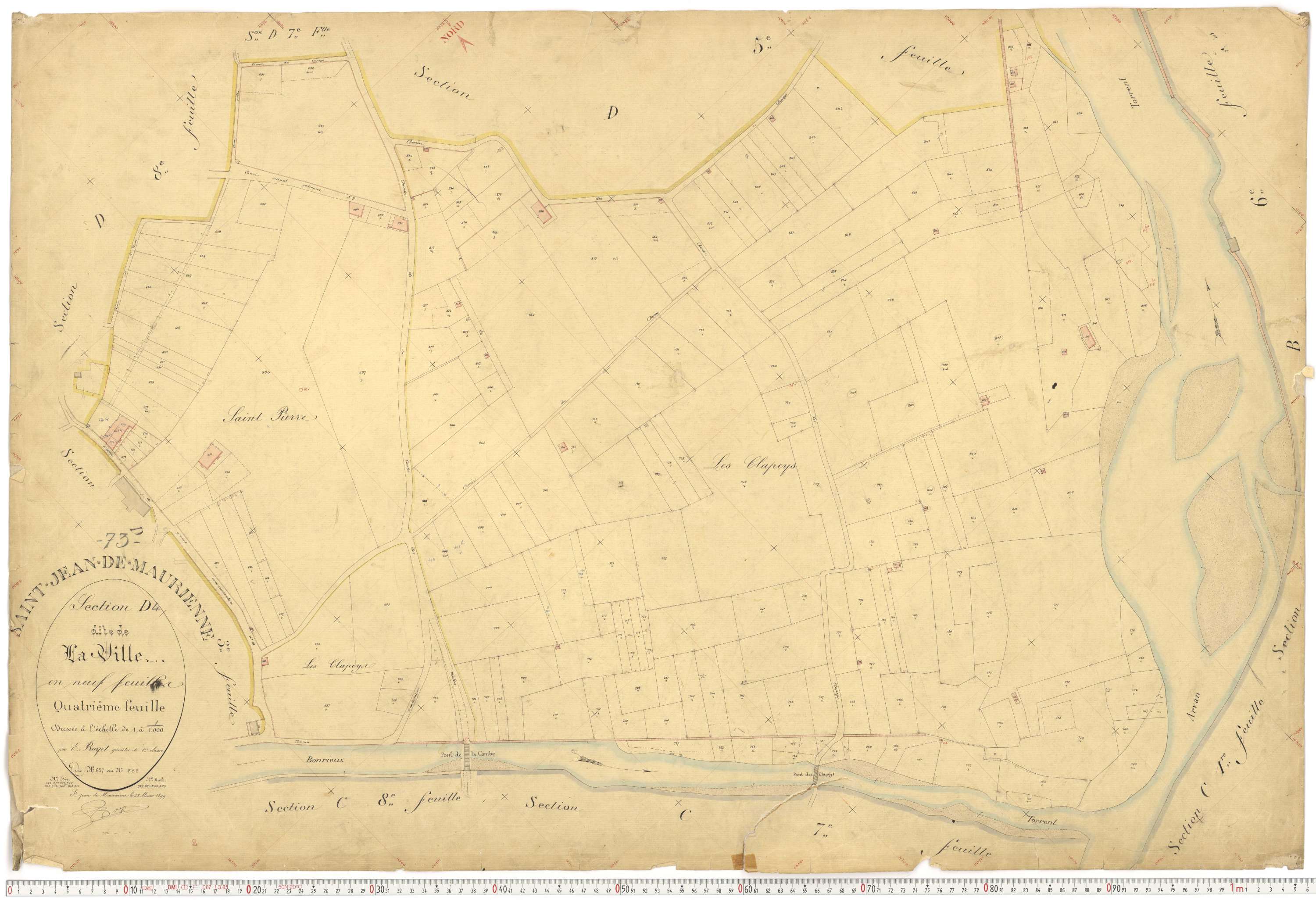Saint-Jean-de-Maurienne - Plans cadastraux du premier cadastre français.