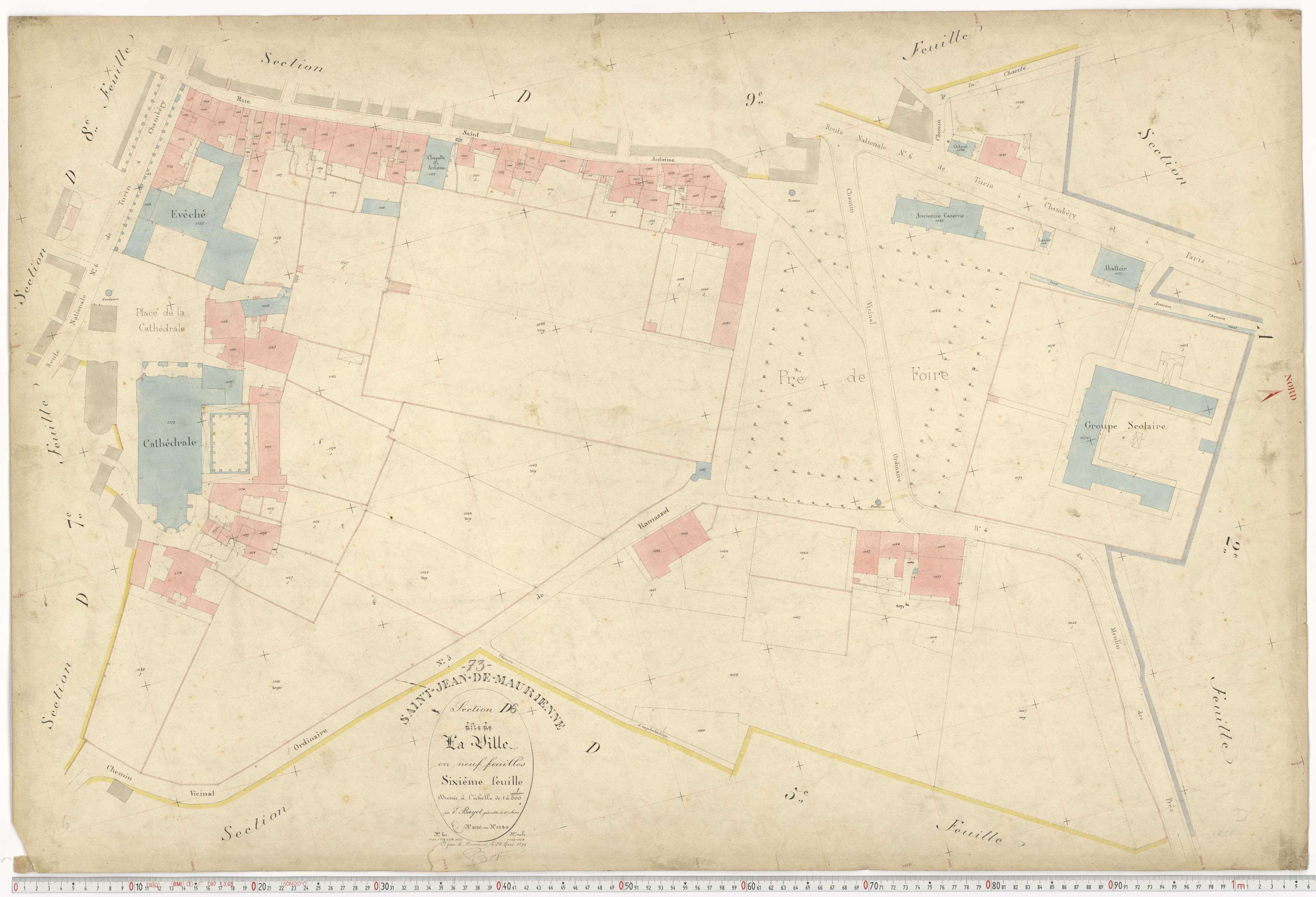 Saint-Jean-de-Maurienne - Plans cadastraux du premier cadastre français.