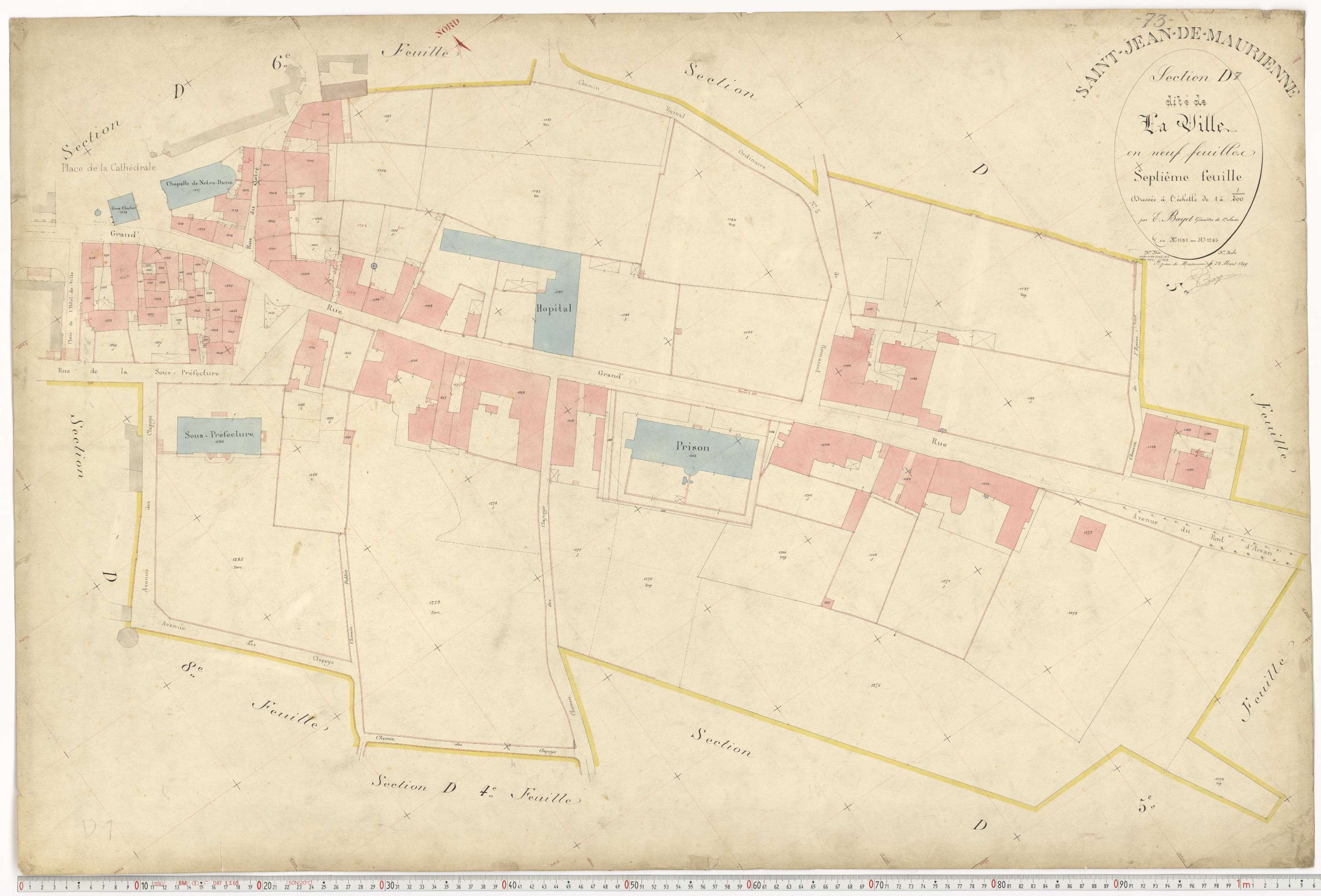 Saint-Jean-de-Maurienne - Plans cadastraux du premier cadastre français.