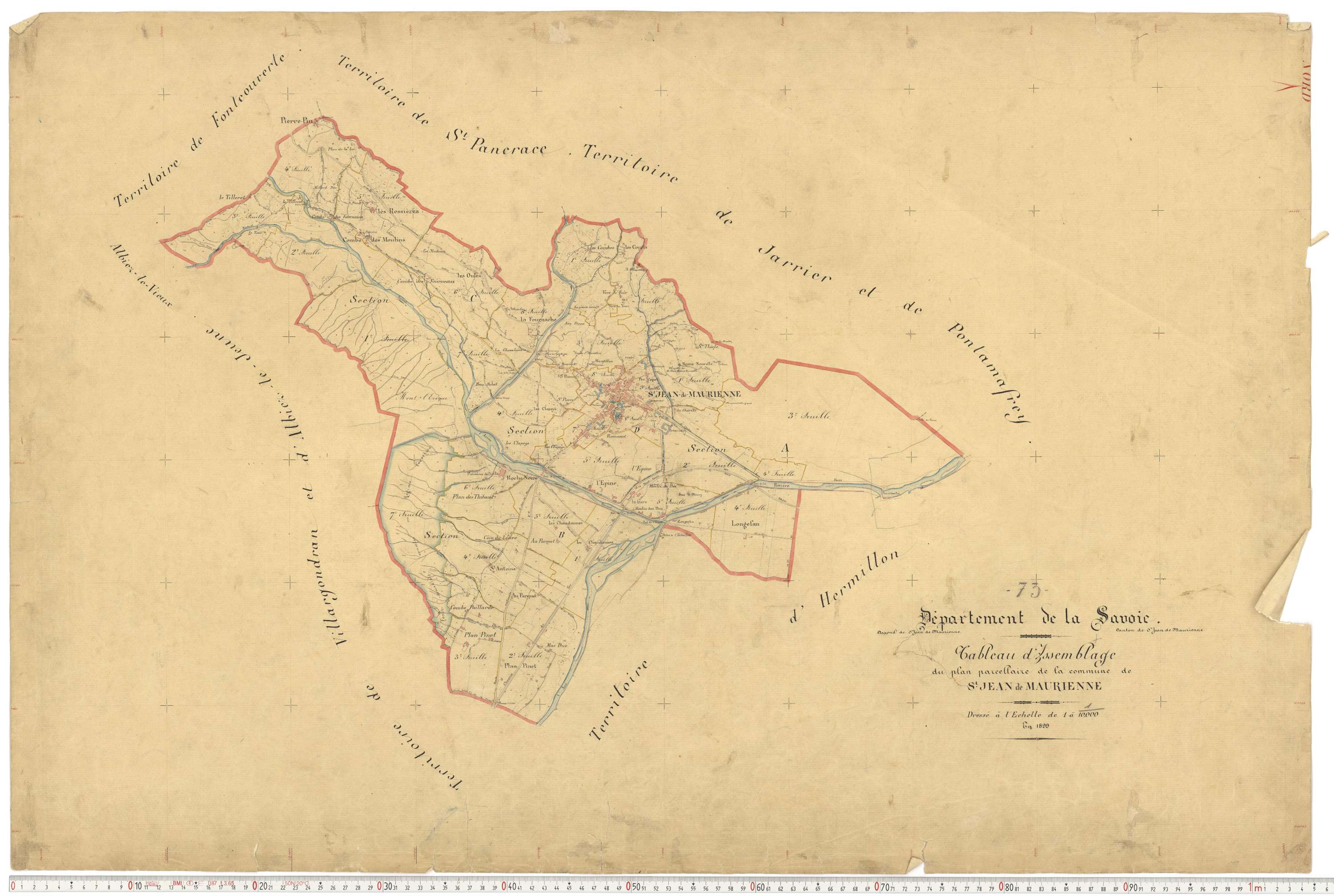 Saint-Jean-de-Maurienne - Plans cadastraux du premier cadastre français.