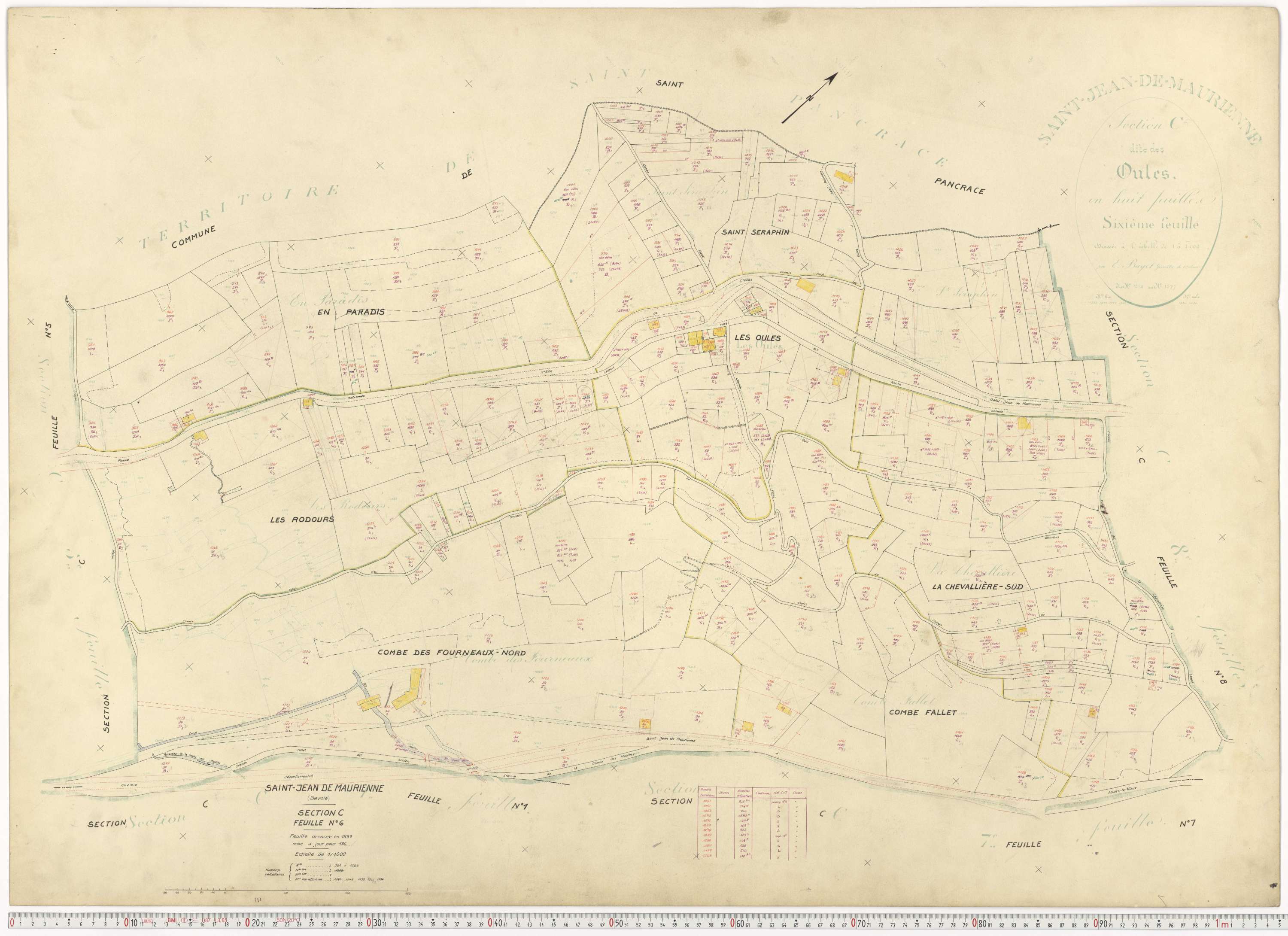 Saint-Jean-de-Maurienne - Plans cadastraux du cadastre rénové.