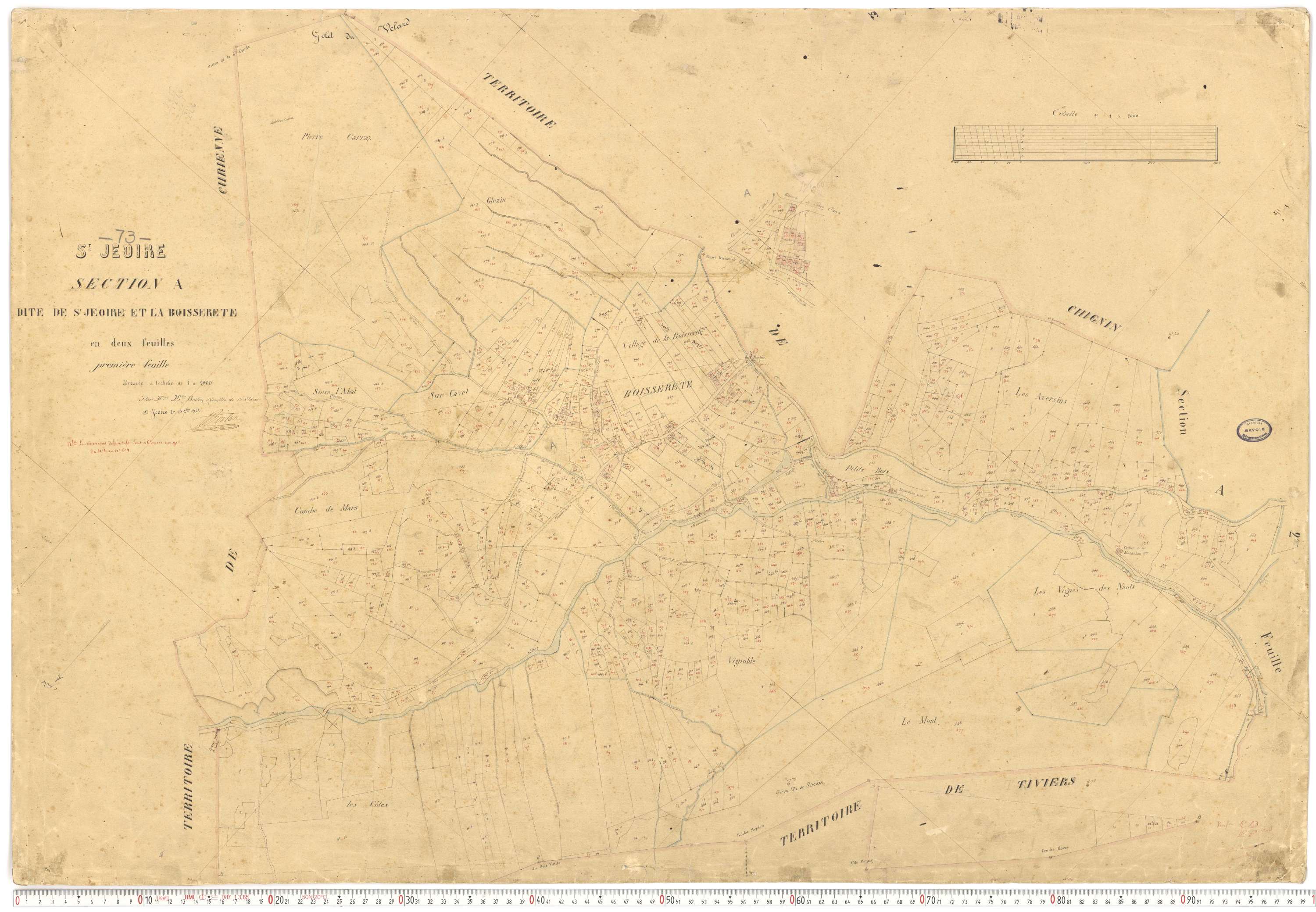 Saint-Jeoire-Prieuré - Plans cadastraux du premier cadastre français.