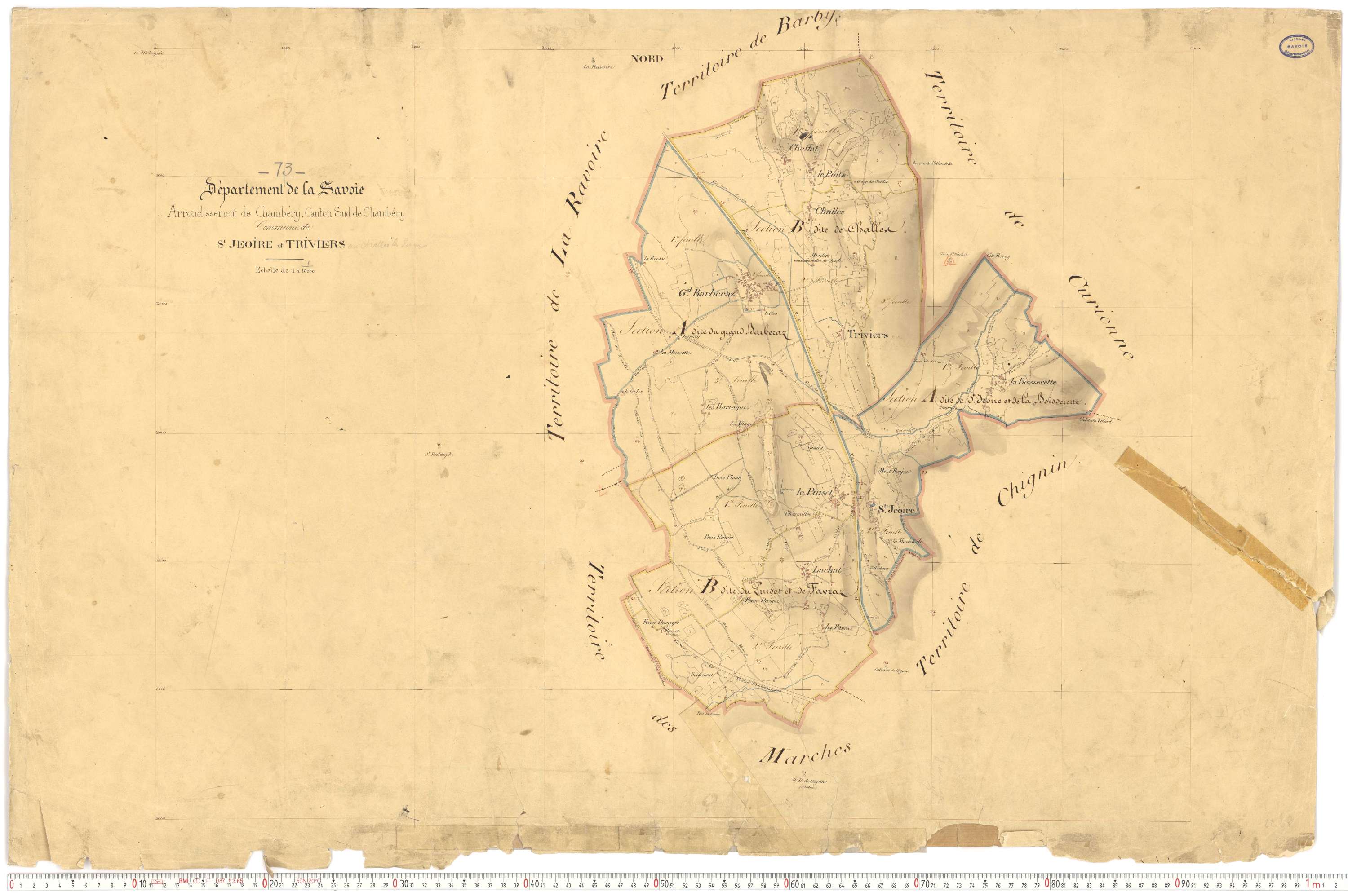 Saint-Jeoire-Prieuré - Plans cadastraux du premier cadastre français.