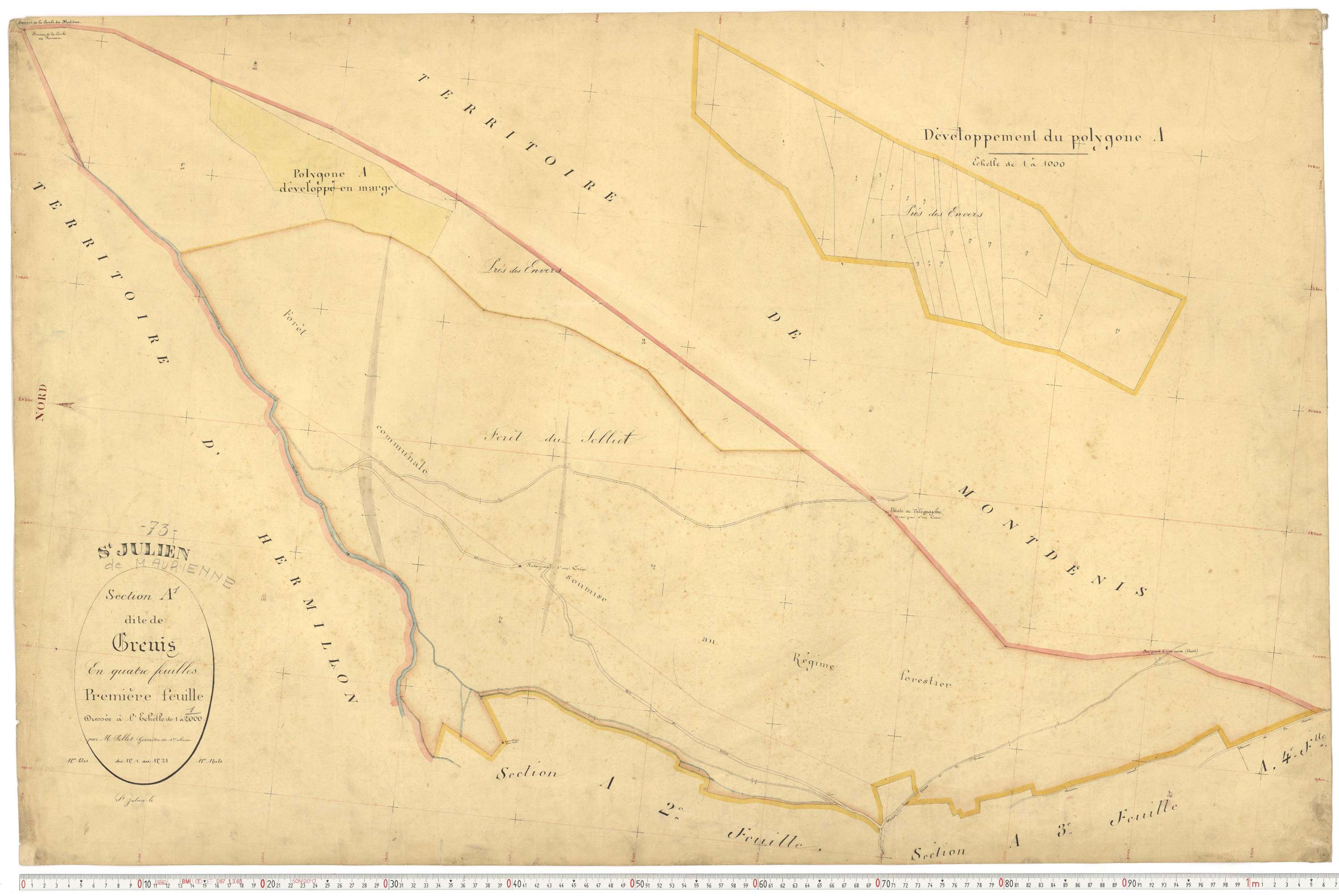 Saint-Julien-Mont-Denis - Plans cadastraux du premier cadastre français.