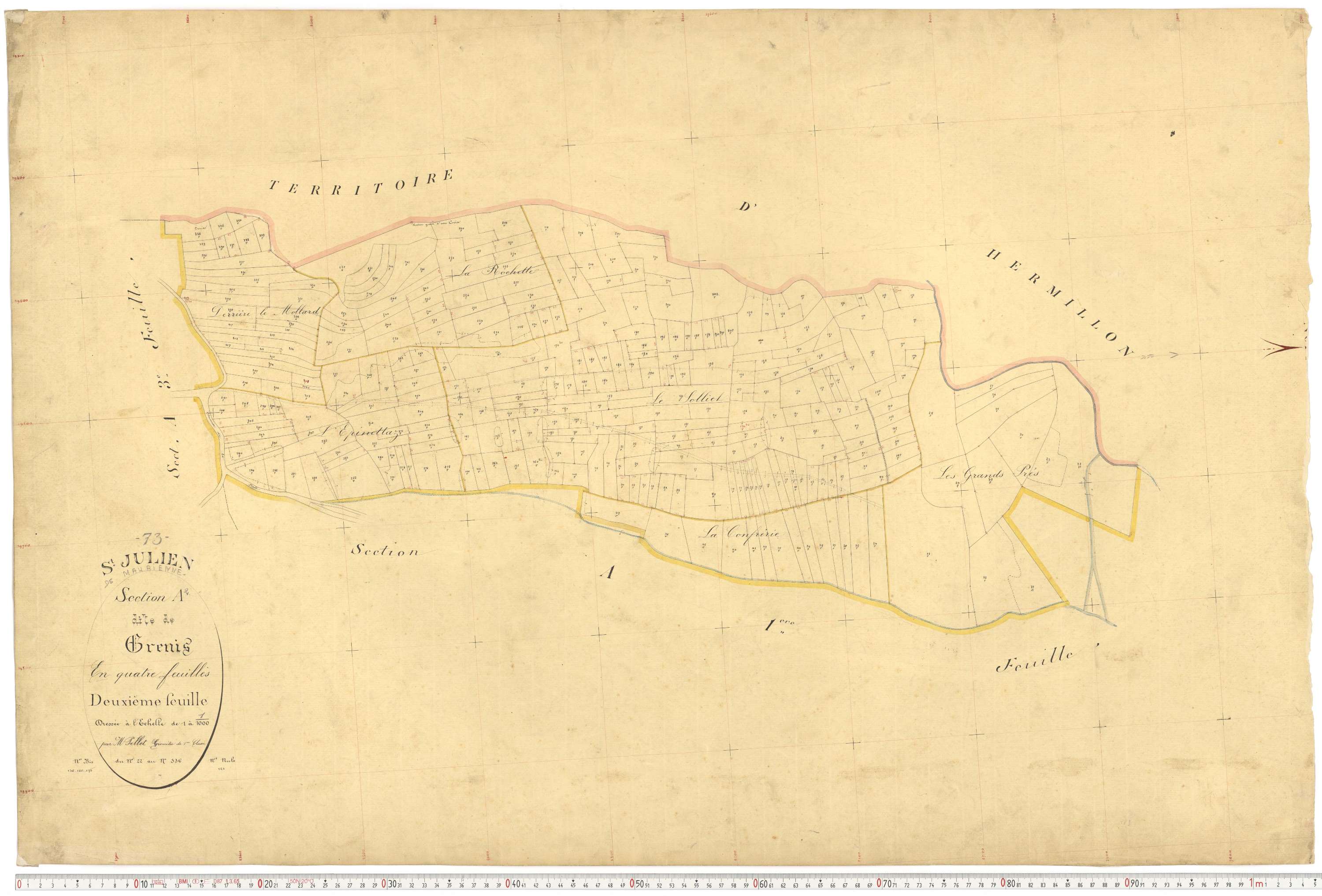 Saint-Julien-Mont-Denis - Plans cadastraux du premier cadastre français.
