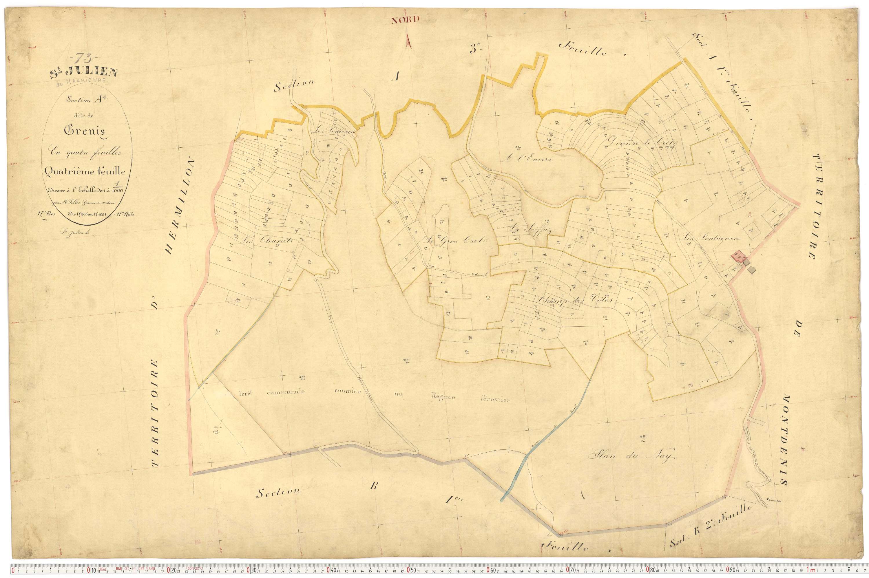 Saint-Julien-Mont-Denis - Plans cadastraux du premier cadastre français.