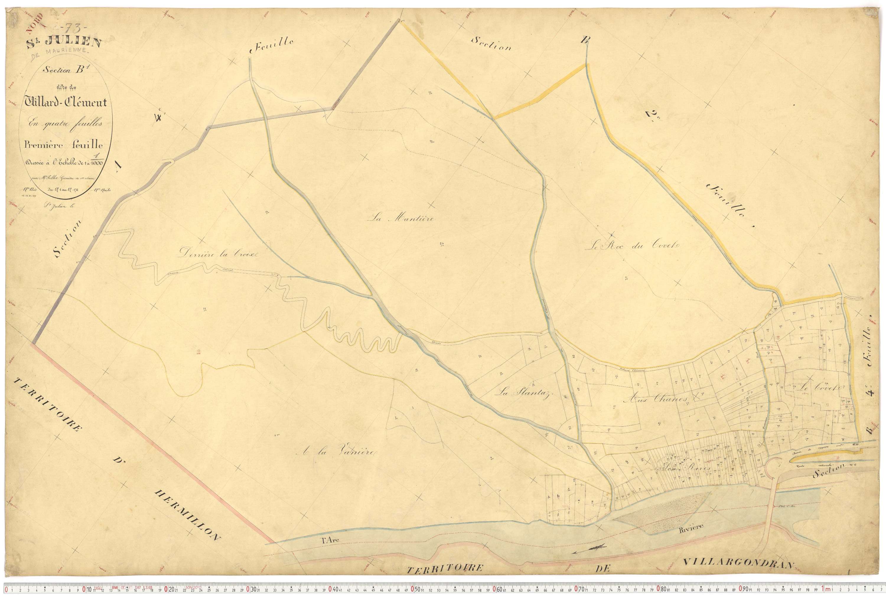 Saint-Julien-Mont-Denis - Plans cadastraux du premier cadastre français.