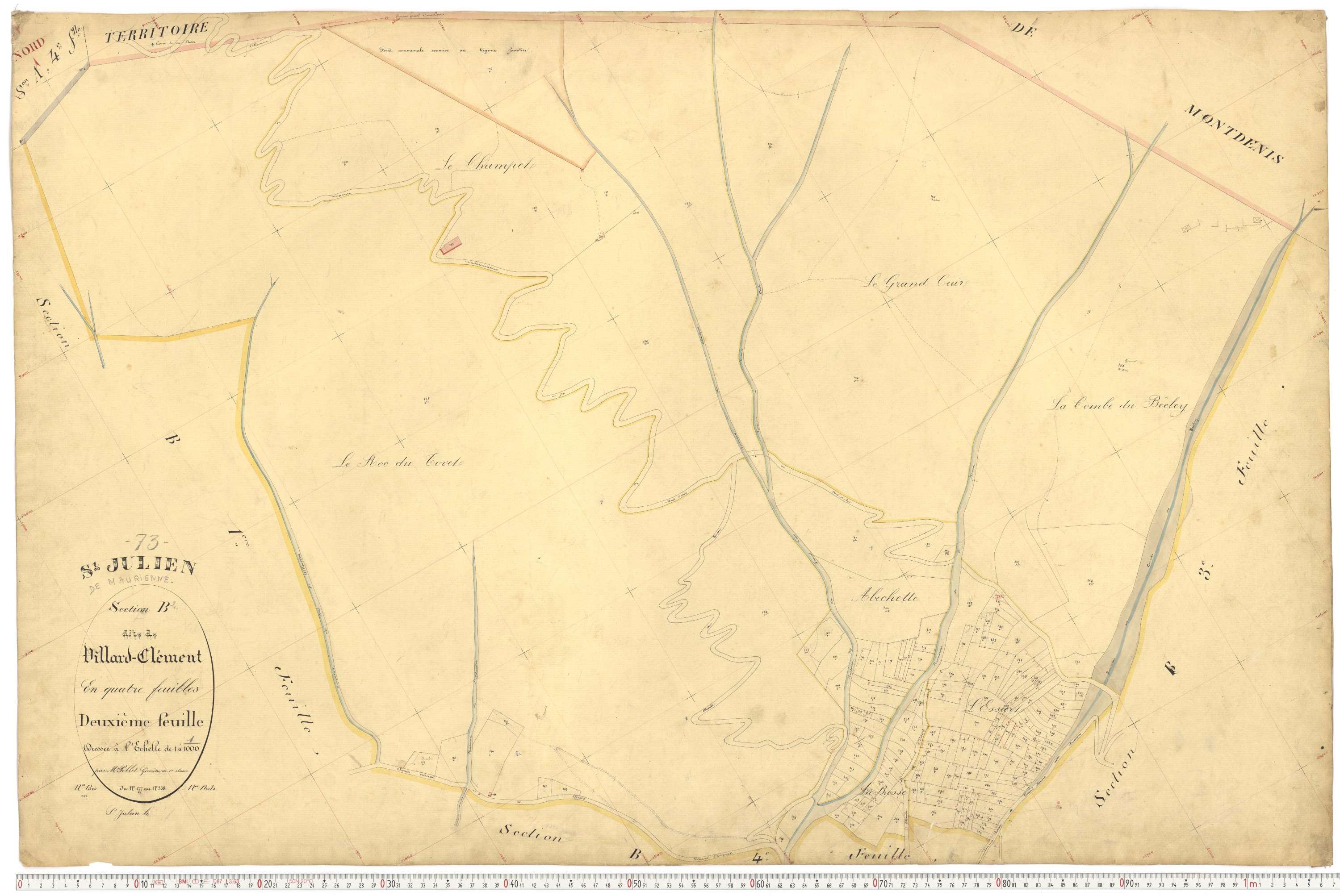 Saint-Julien-Mont-Denis - Plans cadastraux du premier cadastre français.