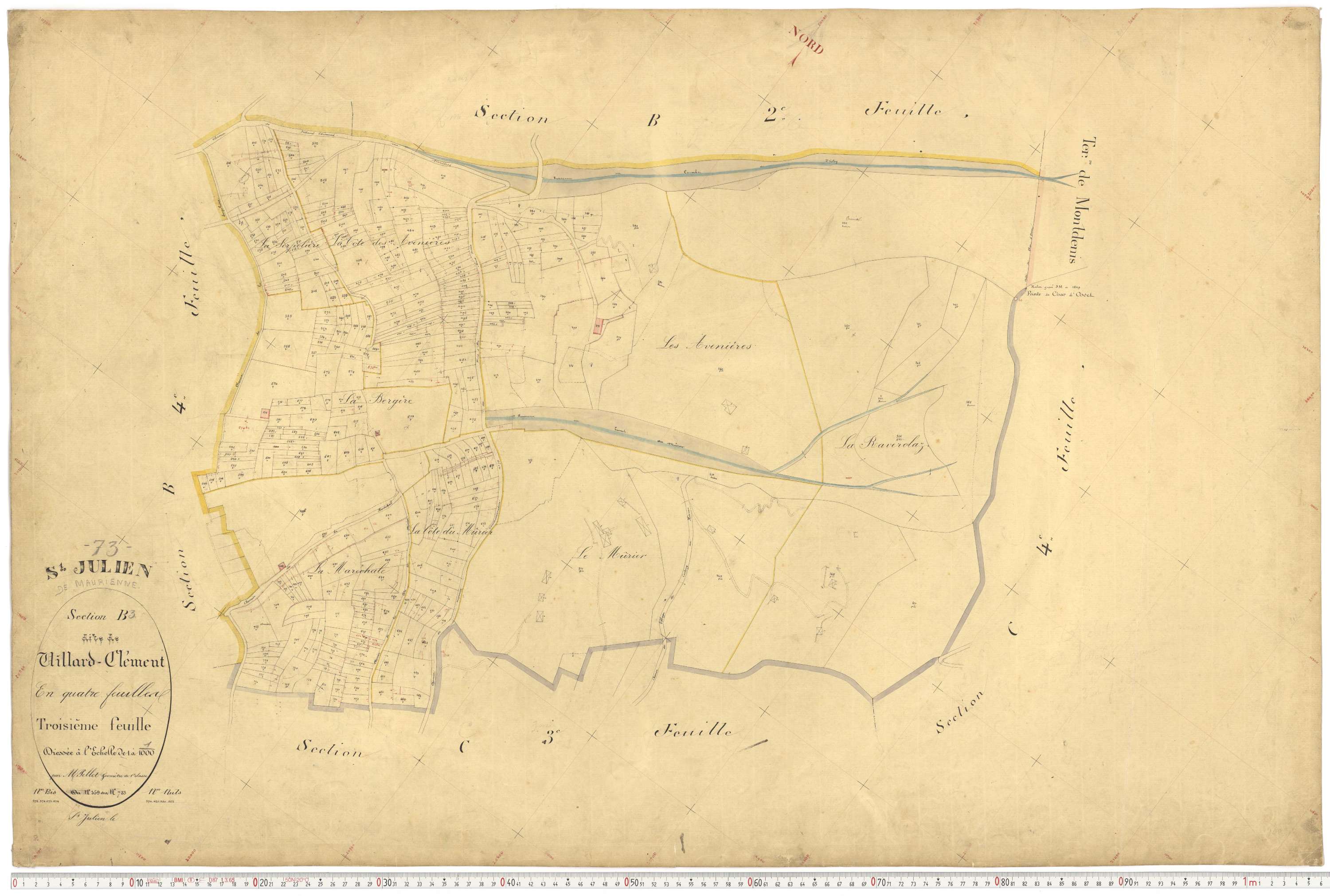 Saint-Julien-Mont-Denis - Plans cadastraux du premier cadastre français.