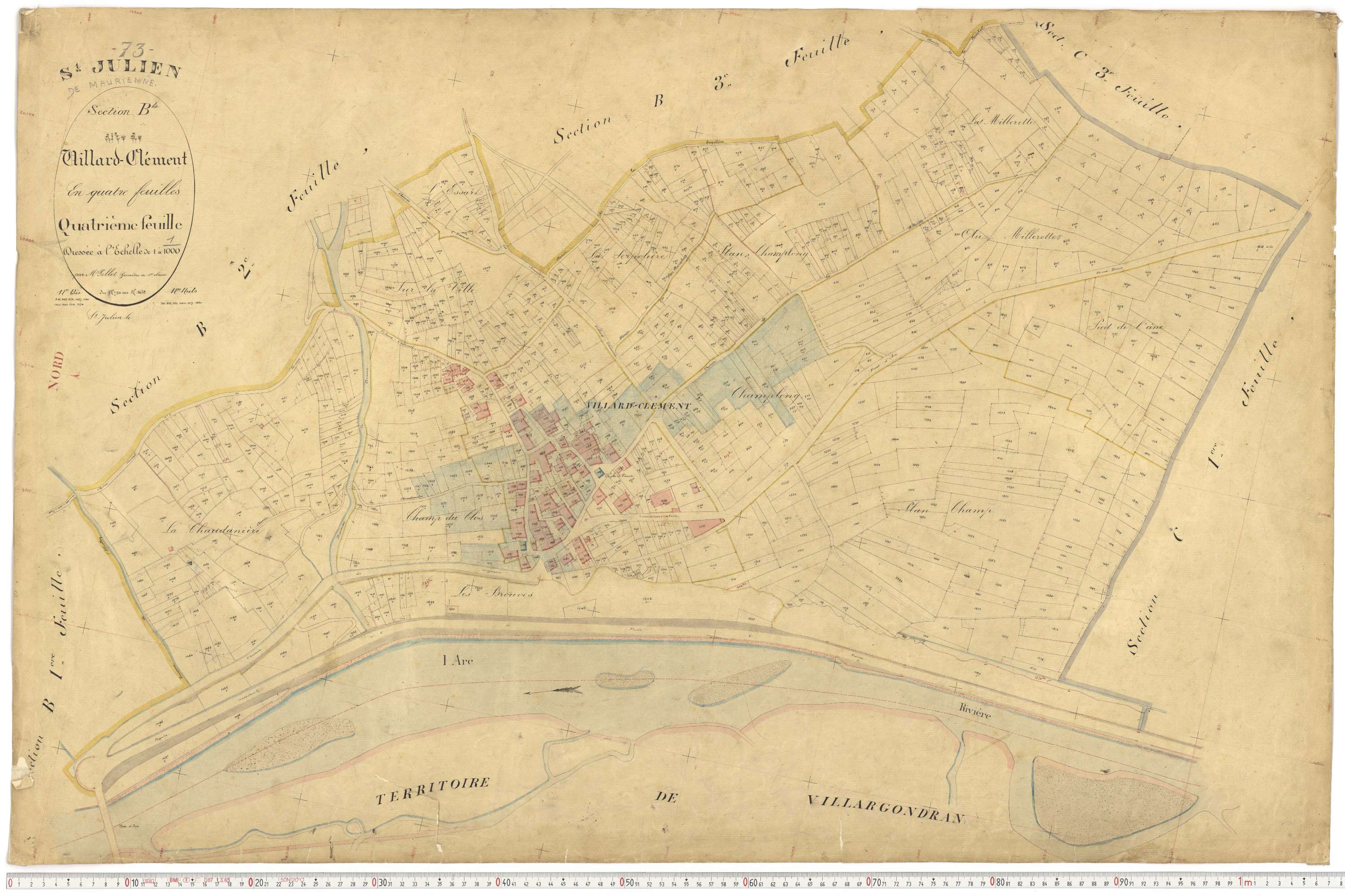 Saint-Julien-Mont-Denis - Plans cadastraux du premier cadastre français.