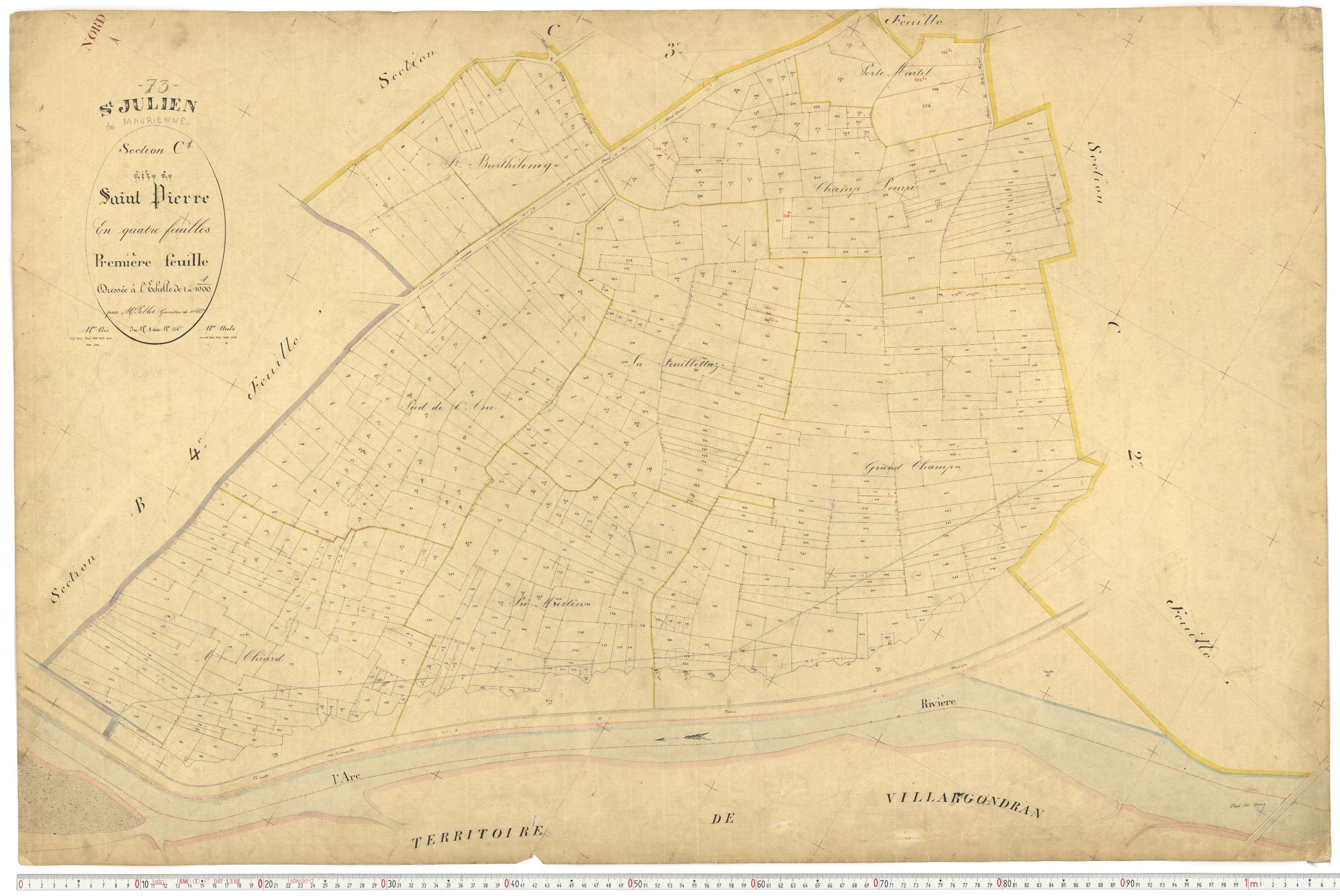 Saint-Julien-Mont-Denis - Plans cadastraux du premier cadastre français.