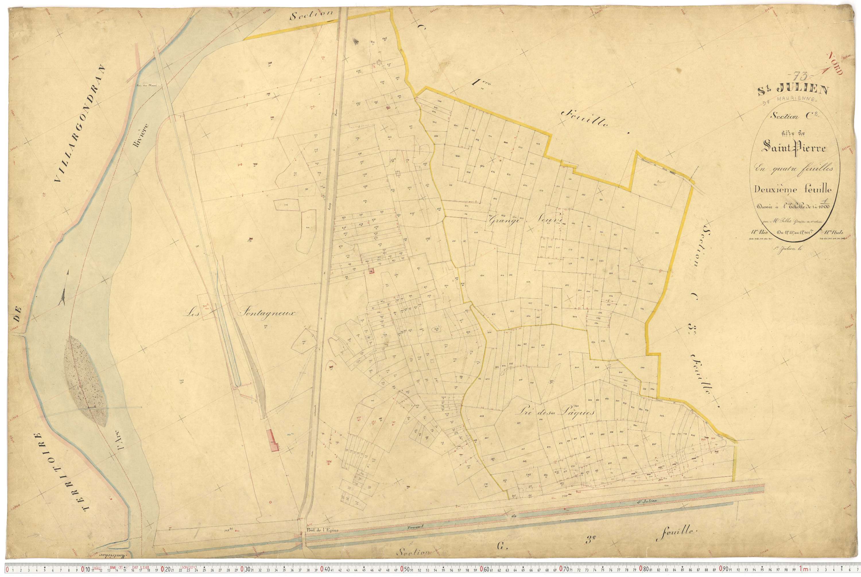 Saint-Julien-Mont-Denis - Plans cadastraux du premier cadastre français.